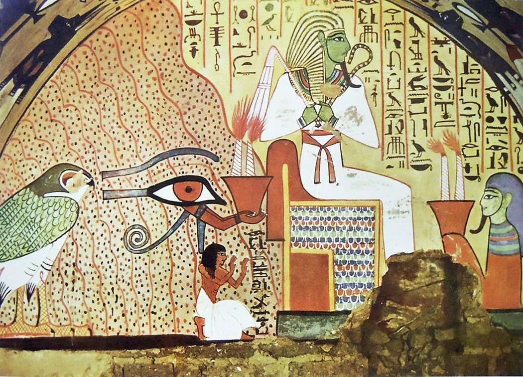 DollsofIndia Dead Man Kneeling Before Osiris (Reprint on Paper) 7.5 x 10 inches - Unframed (MX09)