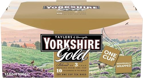 Yorkshire Tea, Gold, Black Tea Bags, 200ct (Pack of 1)