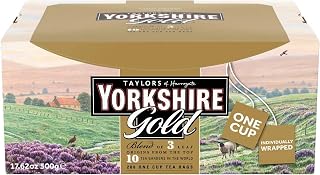 Taylors of Harrogate Yorkshire Gold Wrapped Tea Bags, 200 Count