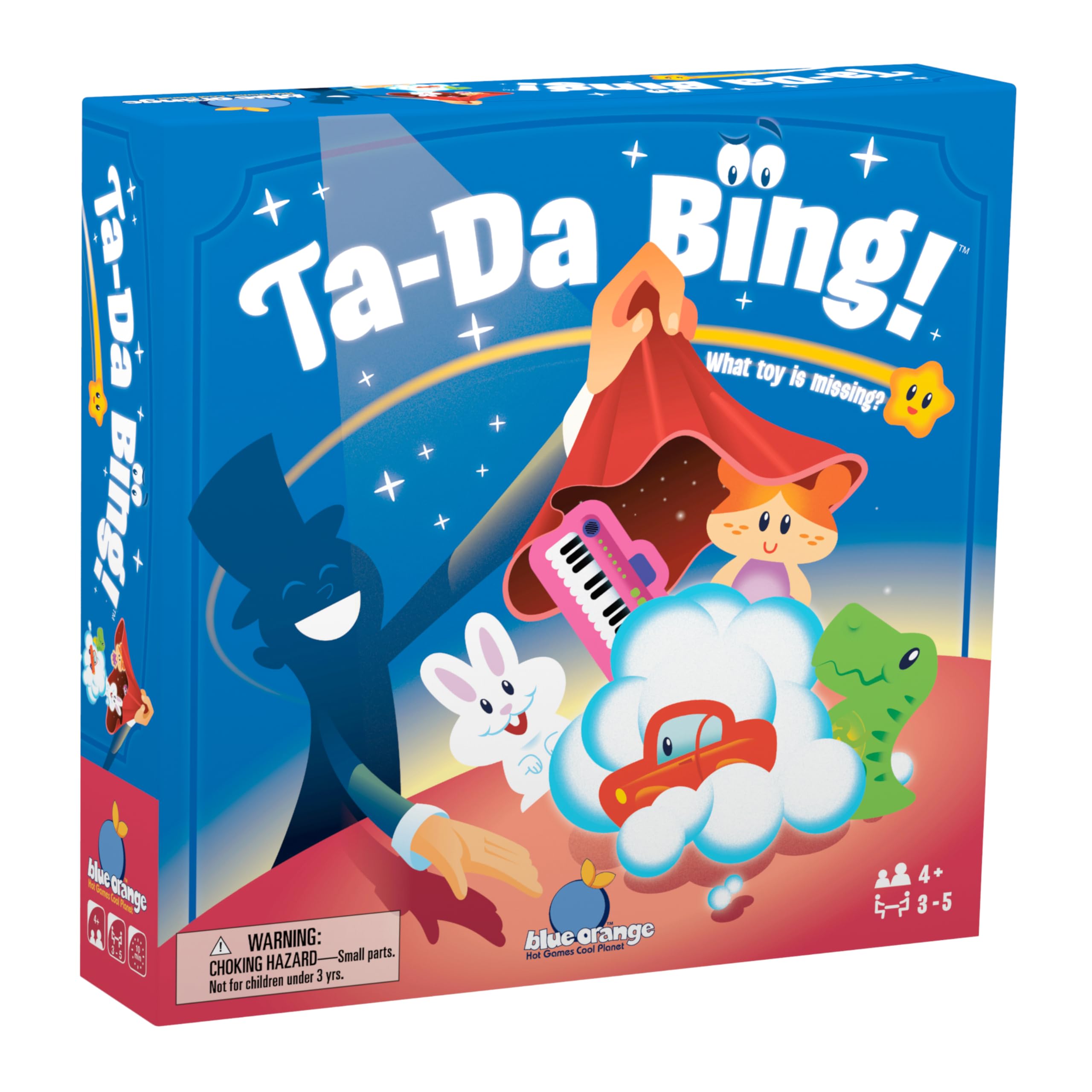 Tabletop Wooden Game, Magic Scarf and Toy Memory, for Preschool Kids Family, Skill Building and Shape Recognition, Ages 4+, Ta-Da Bing! by Blue Orange Games