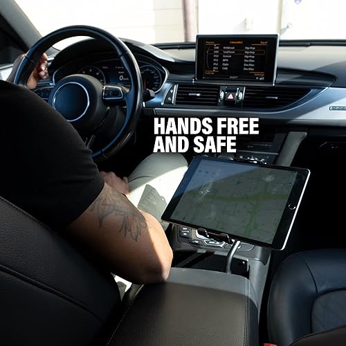 Miniatura 2 de Portavasos para automóvil, soporte para teléfono 2 en 1, soporte para tableta y soporte para teléfono para automóvil con base ajustable, soporte