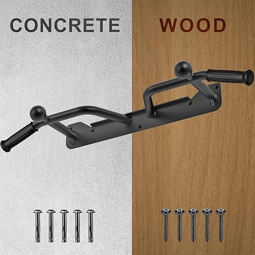 Miniatura 7 de SELEWARE Heavy Duty Welded Pull Up Bar, Versatile Doorway Wall Mount, Joist Mounted, and Ceiling Mounted Chin Up Bars, Thick Metal Sturdy