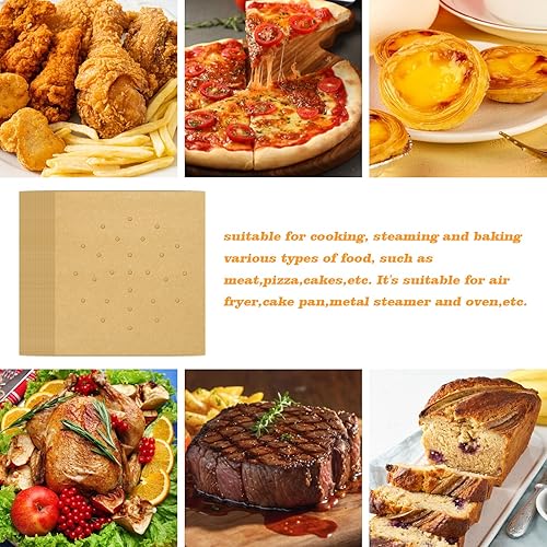 Miniatura 7 de WMKGG 120 PIEZAS de revestimientos desechables para freidora de aire para la puerta francesa 360 de Emeril Lagasse, hojas de papel pergamino