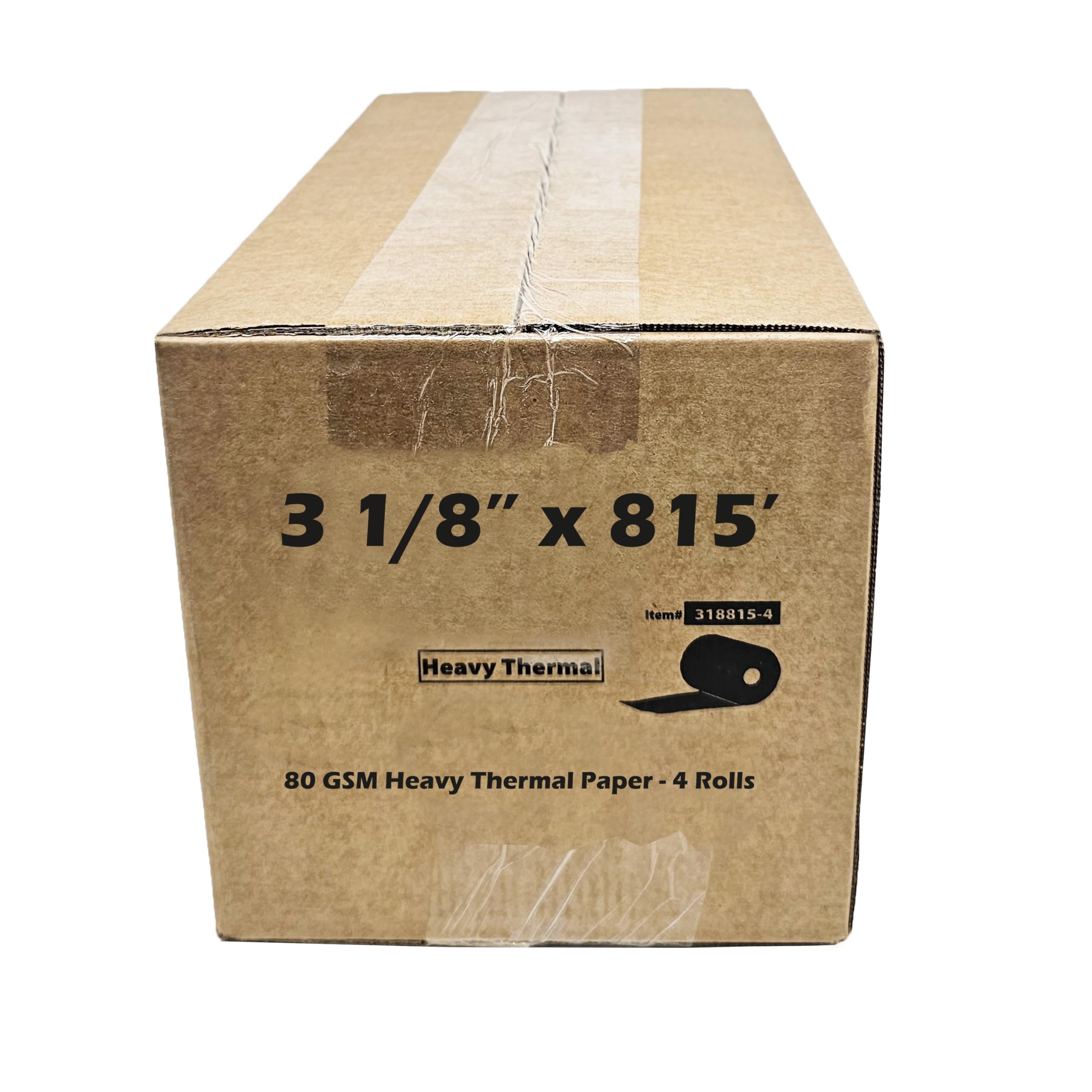(4 rollos – 1 caja) 3 1/8 pulgadas x 815 pies papel térmico pesado – nautilus hyosung halo – 80 GSM ATM rollos de papel térmico especial – BuyRegisterRolls
