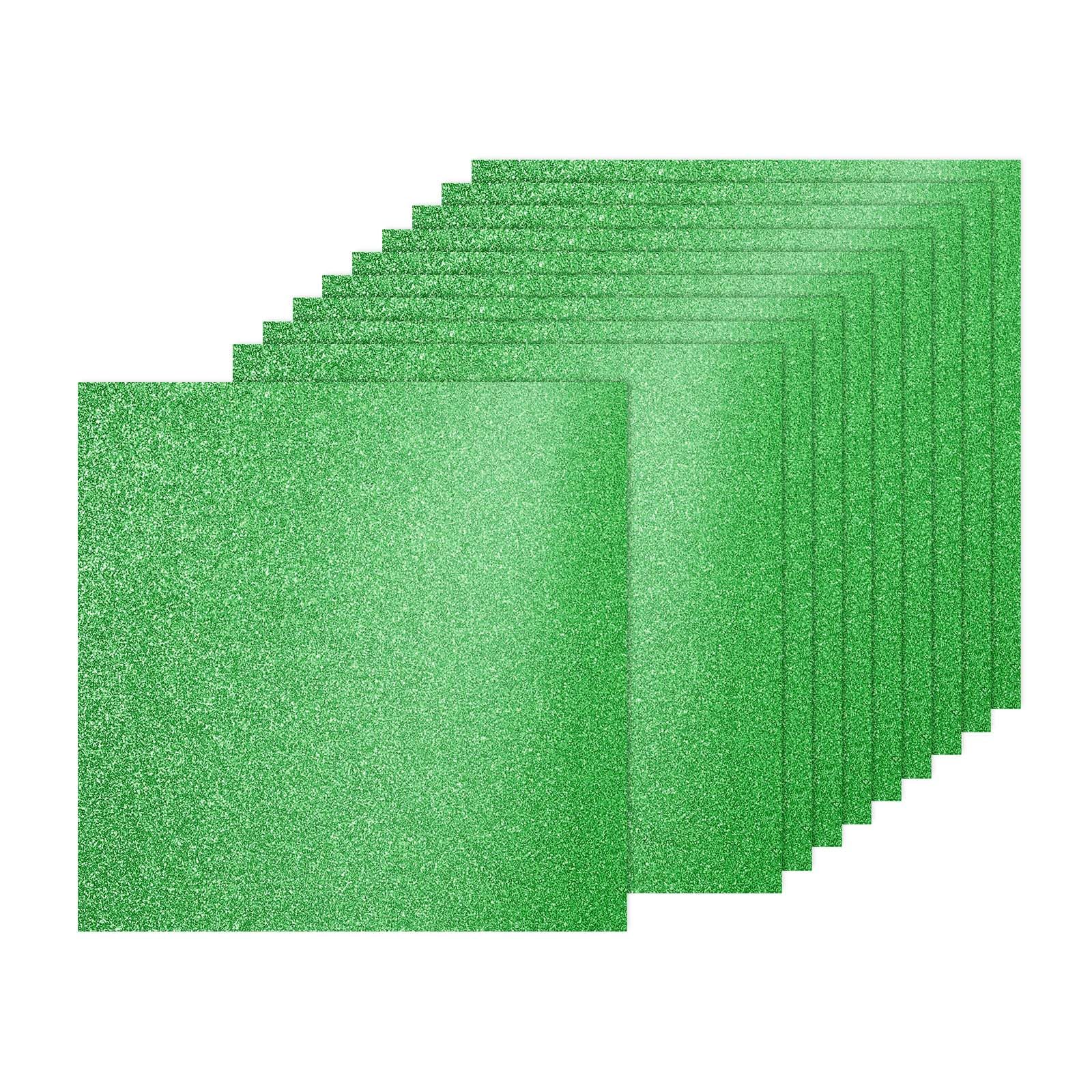 PATIKIL 20Sheets Grass Green Glitter Cardstock, 12x12In Glitter Paper Card Stock Shiny Scrapbook 250gsm Sparkly Paper Large Shimmer for Crafts Scrapbook DIY Art Wedding Party
