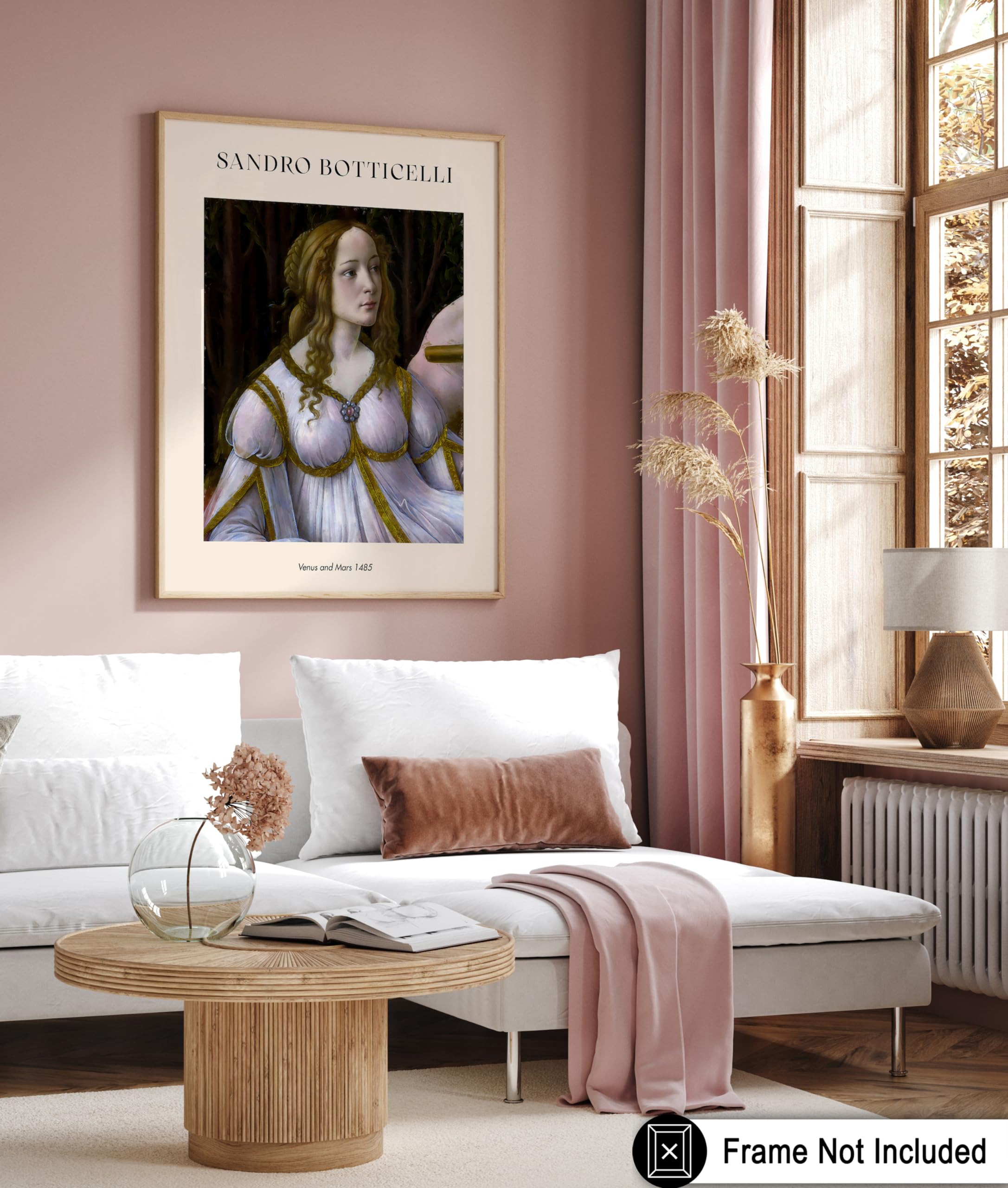 Poster Master Poster di Sandro Botticelli, stampa di Venere e Marte, arte mitologica, arte rinascimentale italiana, dea dell'amore, arte del dio della guerra, decorazione classica per casa o ufficio,