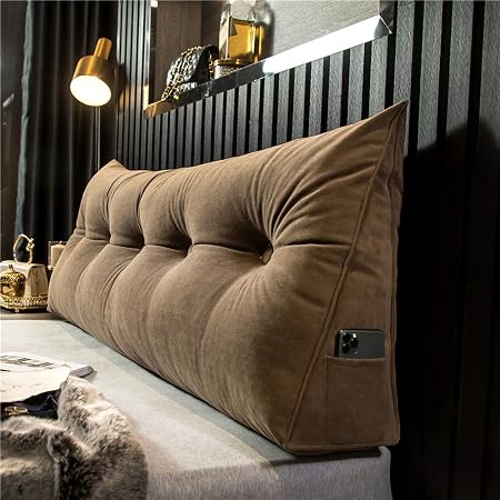 Cuscino a cuneo per testiera rimovibile, cuscino triangolare per letto e divano letto, 80 x 50