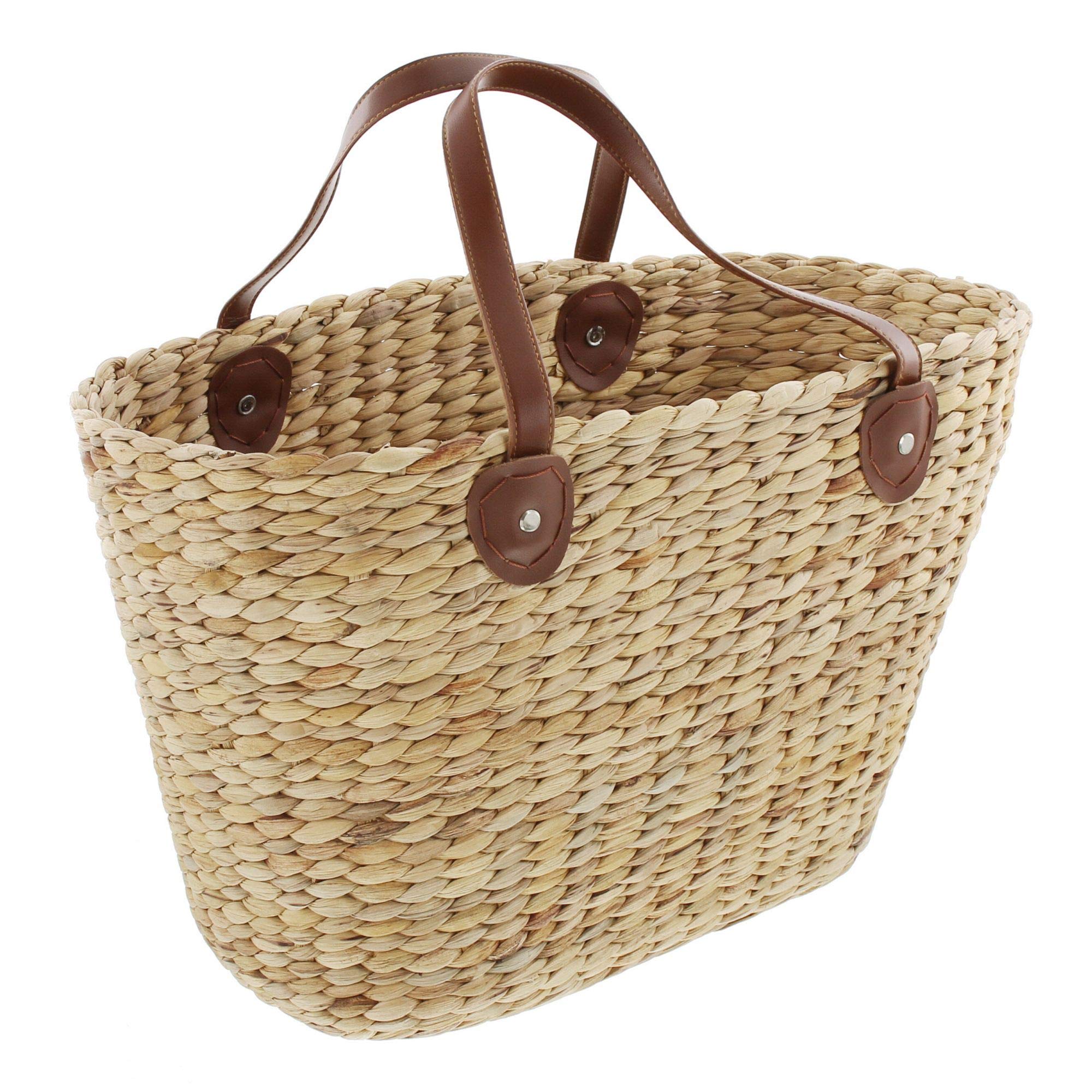 FRANK FLECHTWAREN Shopper, Einkaufstasche Naturoptik, 50 x 22 x 30 cm, GH 48 cm