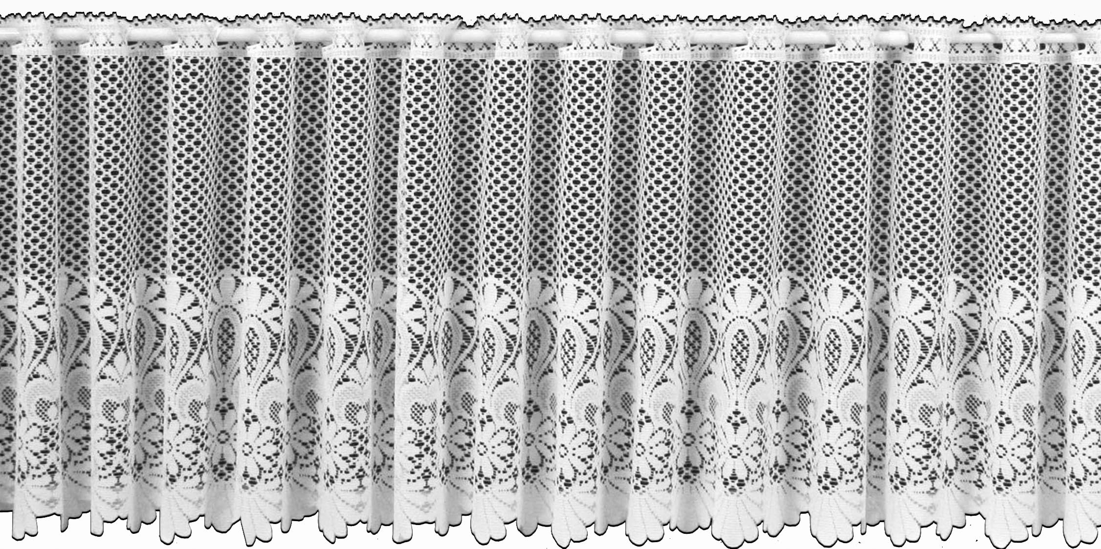 Silverthorn SOFT FURNISHINGS - Peru CAFÉ NET – Jacquard LACE – Sold BY THE METRE (45cm Drop / 18 inch Drop)