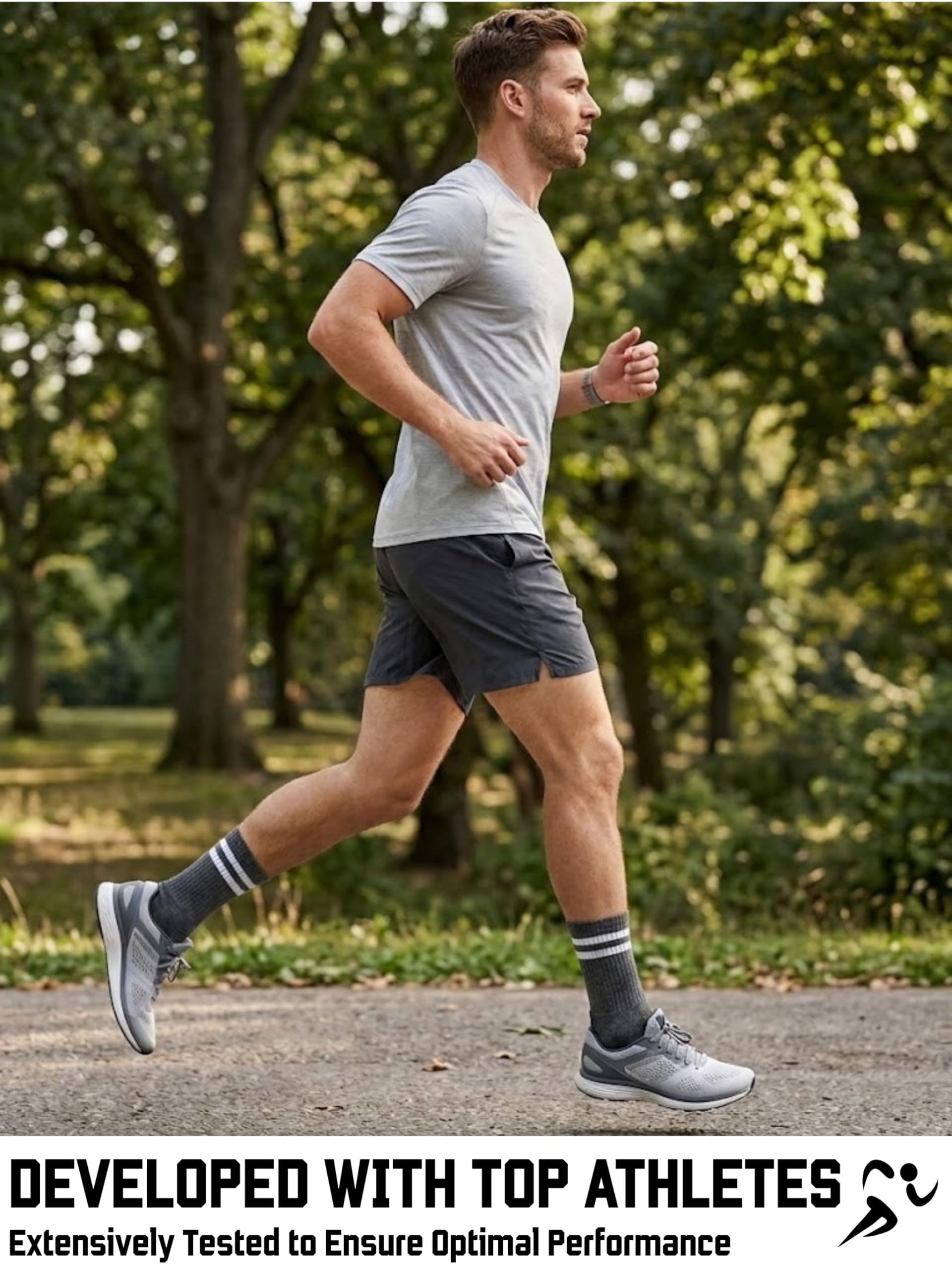 3 pares de calcetines de bambú de alta calidad, antiampollas, transpirables, sin costuras, para ejercicio, gimnasio o uso casual, unisex, para hombres y mujeres, paquete de 3
