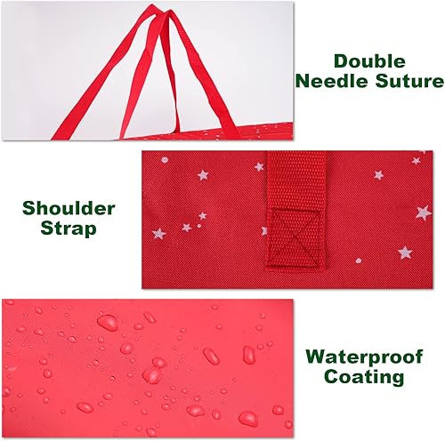 Miniatura 4 de Surblue Bolsa de almacenamiento para árbol de Navidad, se adapta a árboles artificiales desmontados de hasta 6 pies de alto, asas duraderas y