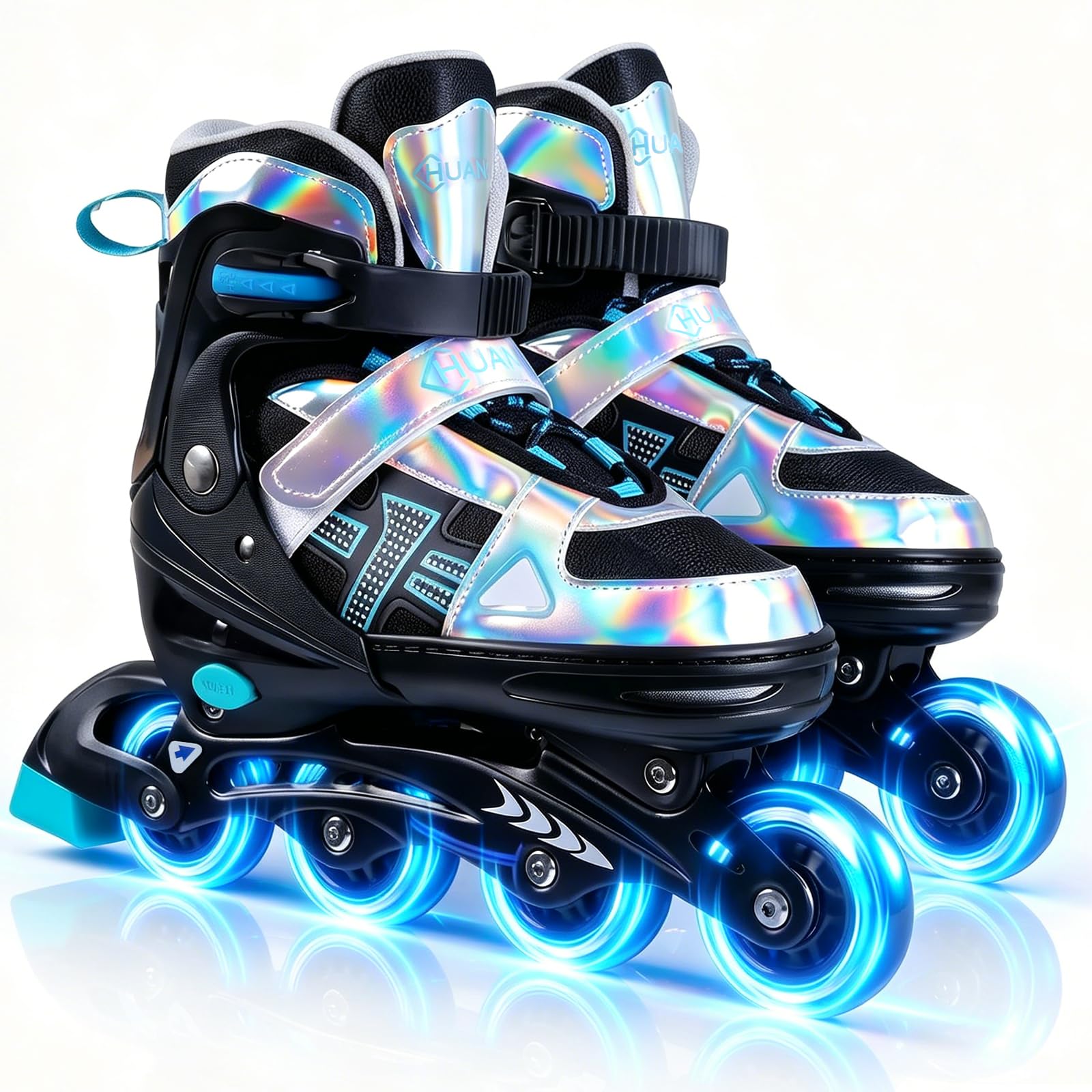 Kids Inline Skates - Adjustable Roller Skates for Girls Boys Teen Adult