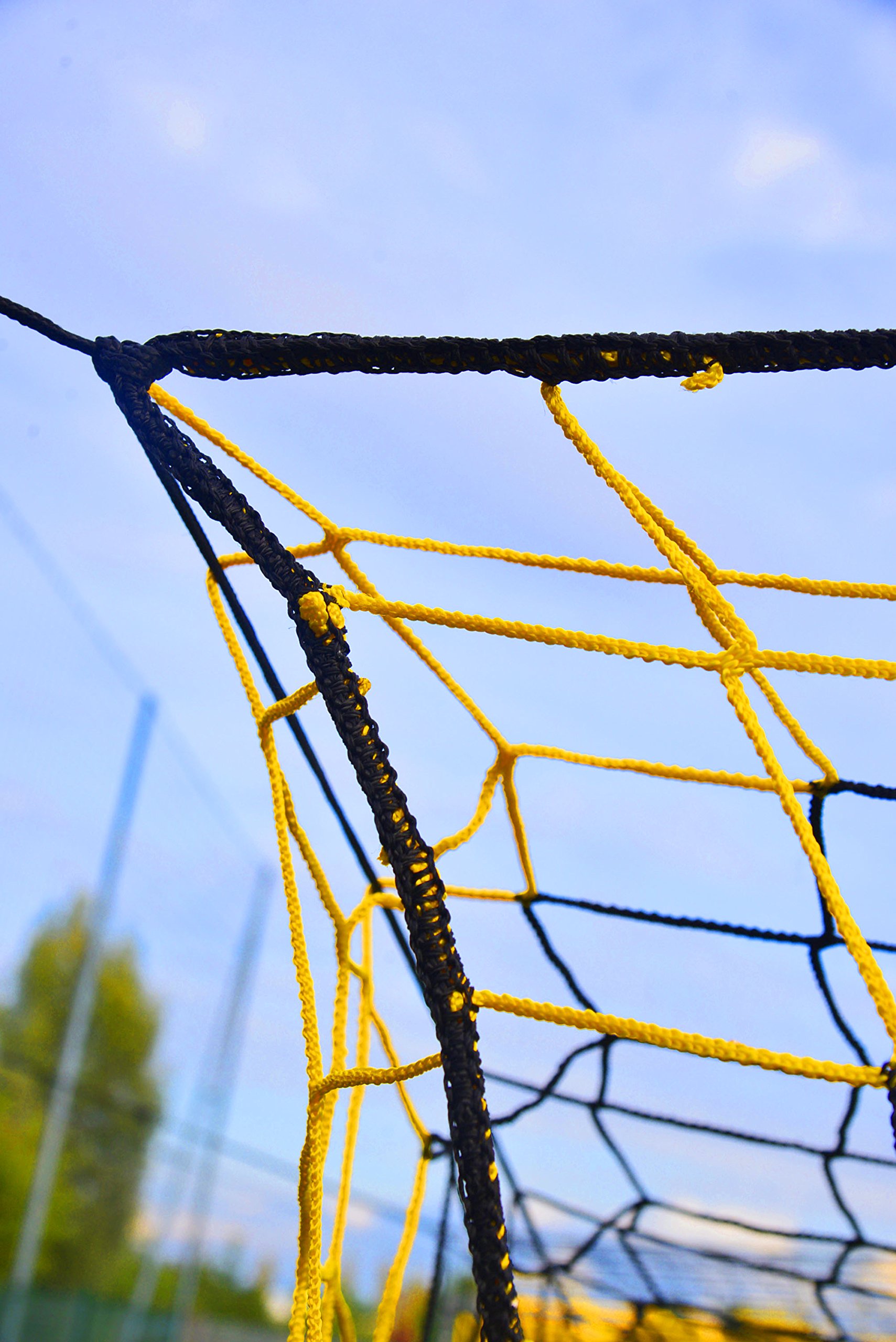 Reti per porte da calcio POWERSHOT - 5 x 2 m - bianco - spessore 4 mm-