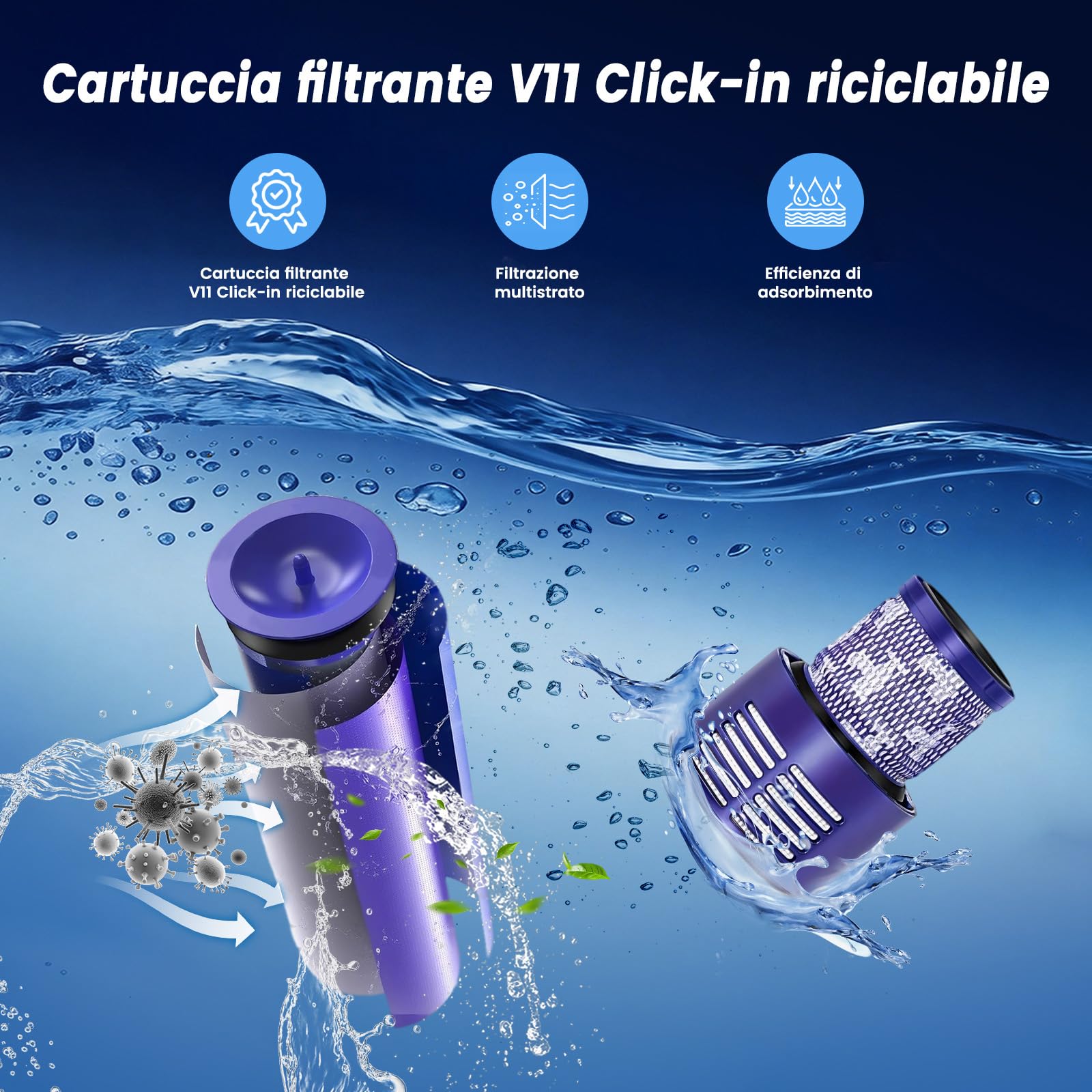 V11 Batteria per Dyson V11 V15, compatibile con V11Extra Absolute Animal Outsize V15 SV15 SV16 970425-01 (non per modelli a vite)