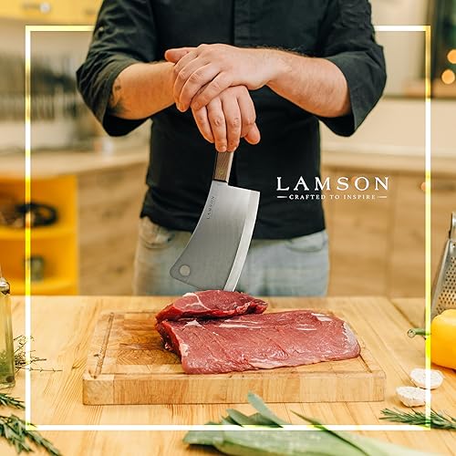 Miniatura 4 de Lamson Cuchilla de carne resistente de 7.25" con mango de nogal