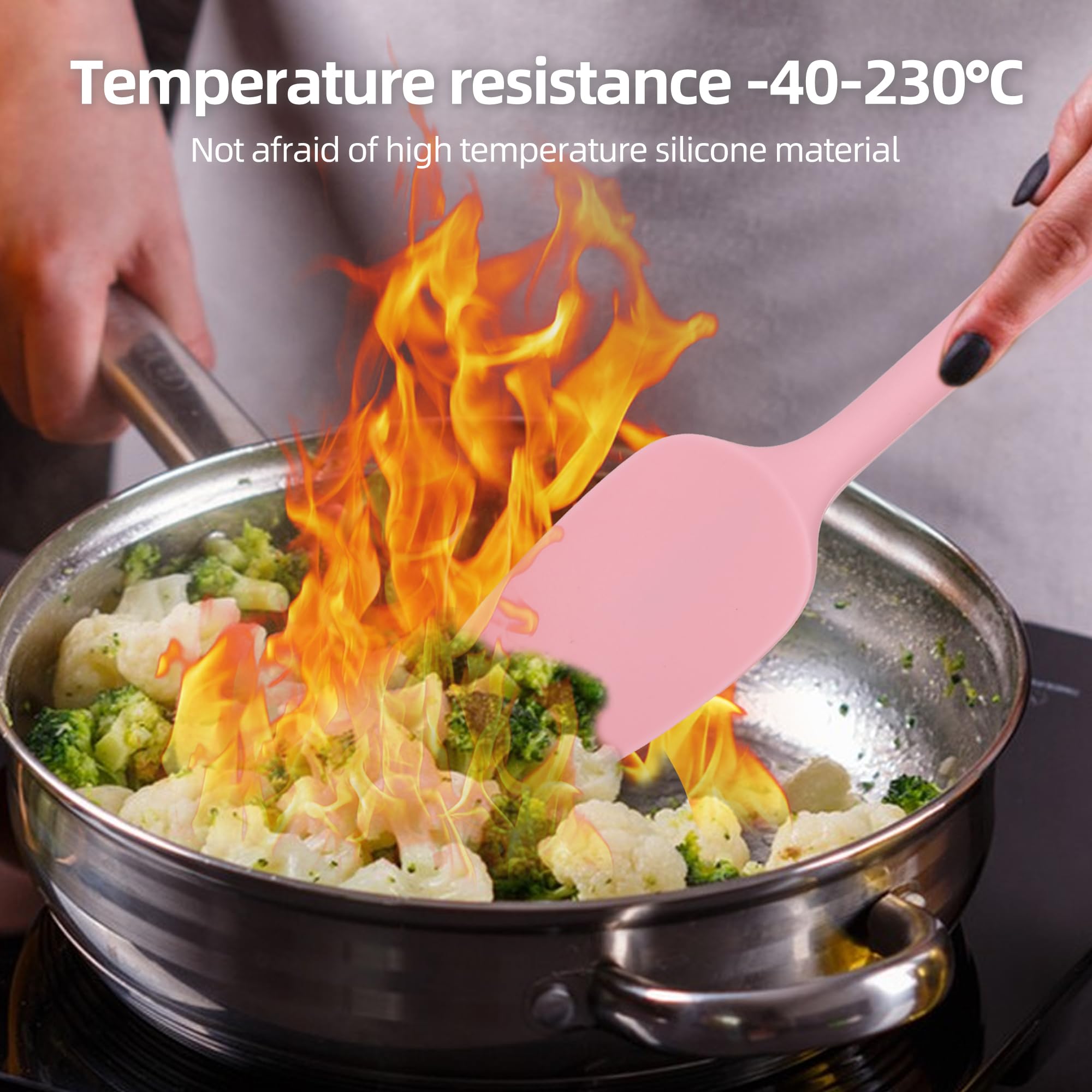 Set 6 Spatole In Silicone Nalchois – Resistenti Al Calore 315° – Antigraffio Per Pentole