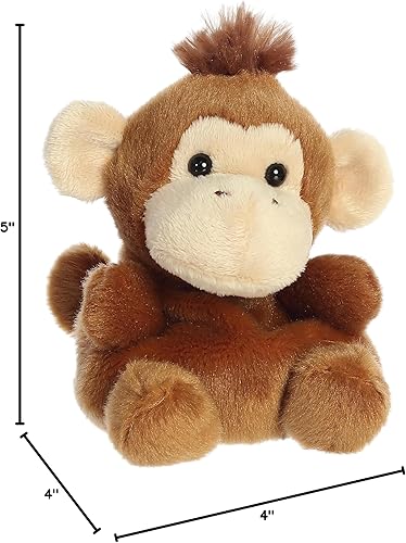 Miniatura 5 de Aurora Adorable animal de peluche Palm Pals Boomer Monkey - Juego de bolsillo - Diversión coleccionable - Marrón 5 pulgadas