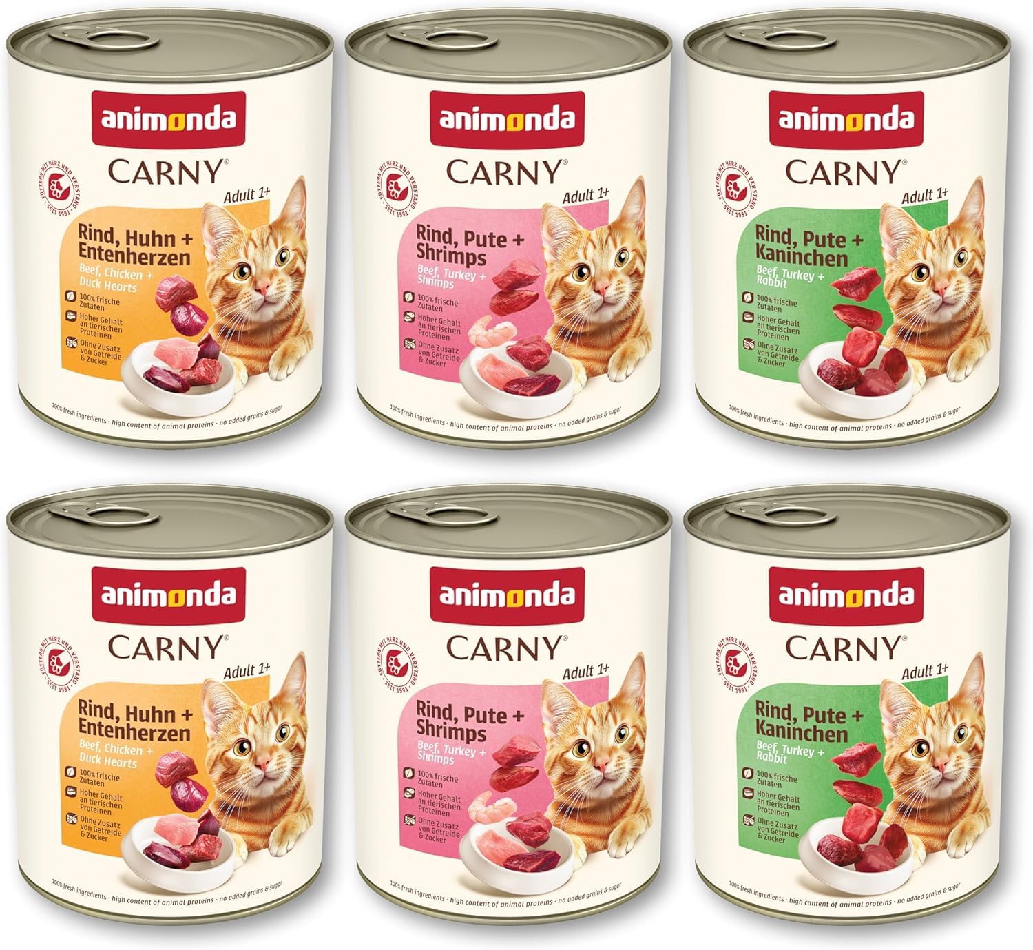 Animonda Carny Adult Karma dla Kotów, Mix Smaków, 6 x 800 g