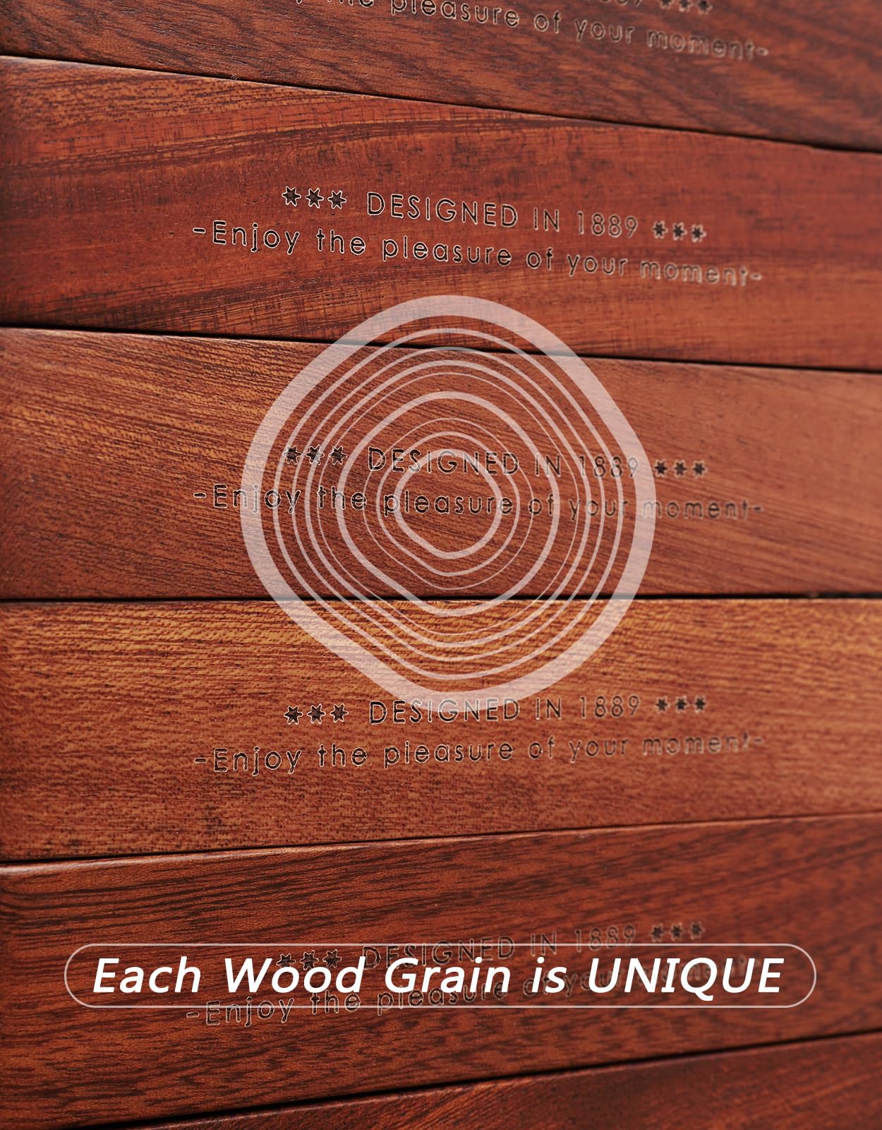 Handmade Wooden Cigar Ashtray – Brazilian Rosewood, Portable, With Cigar Size Scale, Single User - View #7