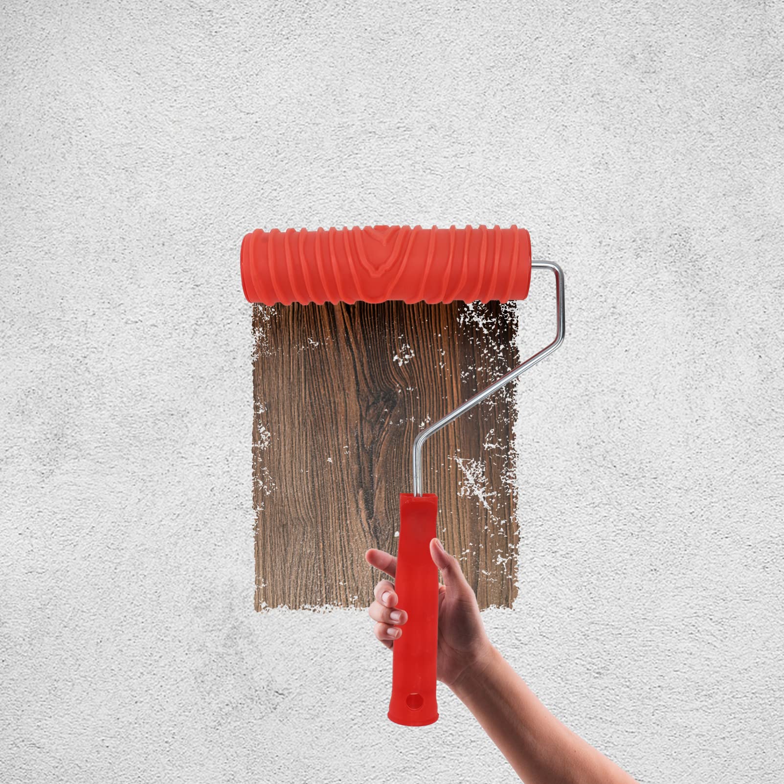 Rullo per pittura testurizzato da 17,8 cm con impugnatura facile da impugnare, ideale per fai da te, rullo per pittura resistente per pareti strutturate, perfetto per un'applicazione liscia