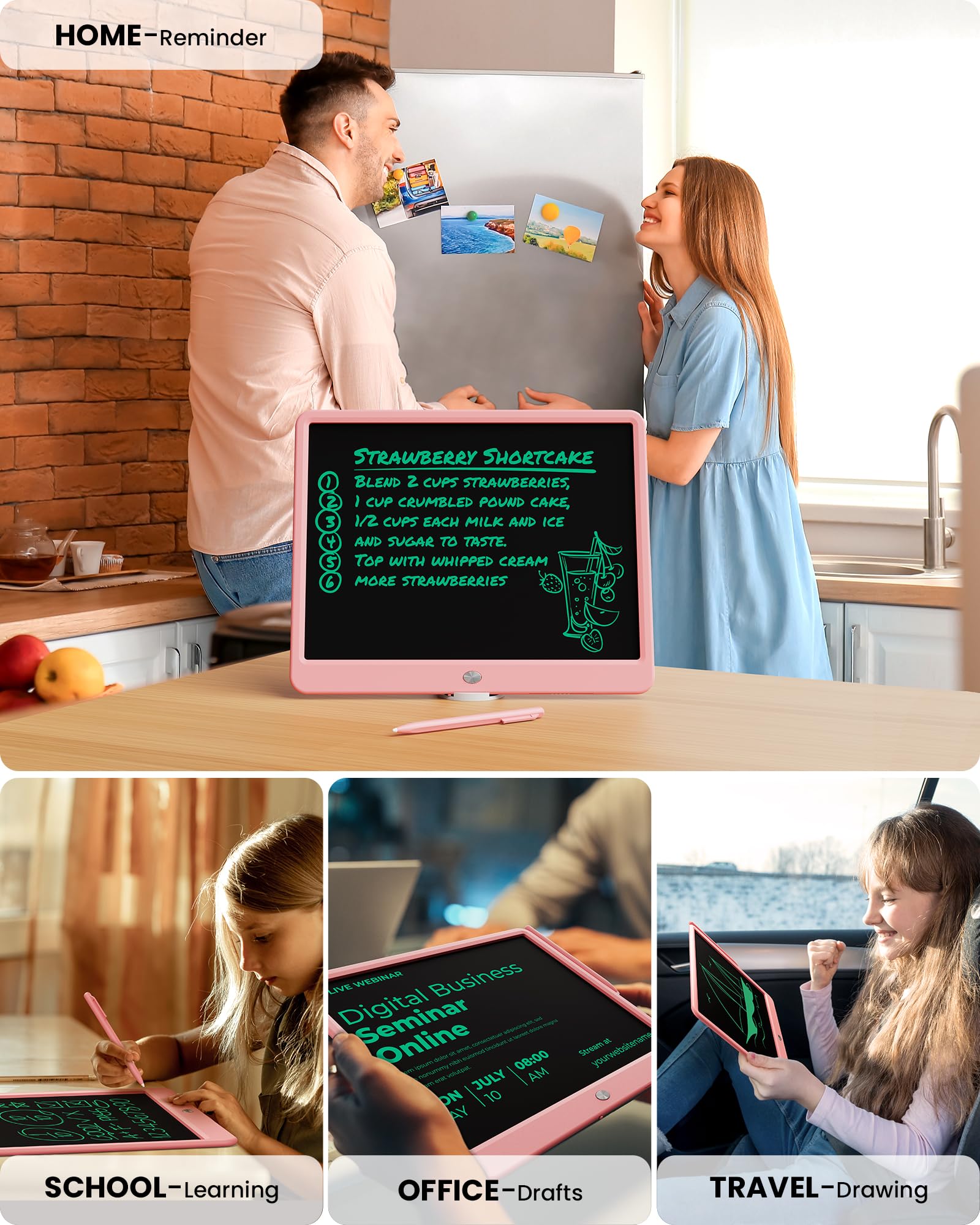 Snapklik.com : TEKFUN Single-Color LCD Writing Board, 12