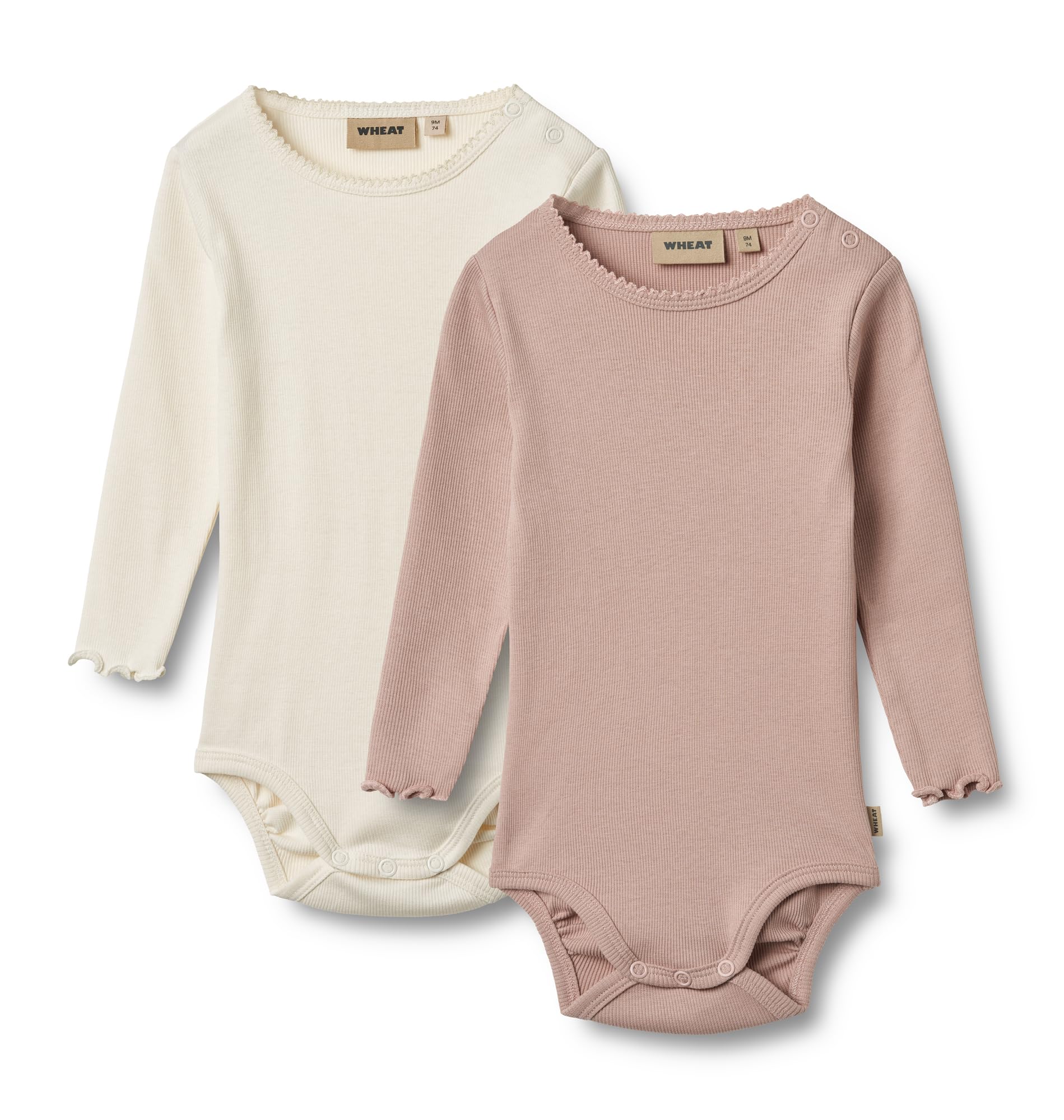 Wheat Unisex Baby Mädchen 2er Pack Doppelpack Body Strampler Langarm Regitze Body