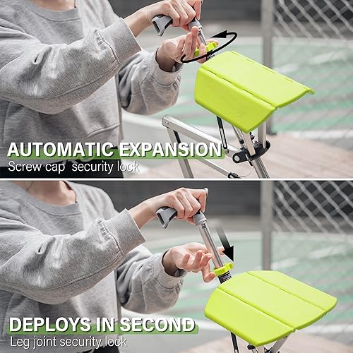 Miniatura 7 de Ta-Da Chair, Portable Trekking Hiking Pole, Folding Walking Stick with Seat, Walking Cane with Chair, Foldable Chair, Lightweight Aluminum, Easy