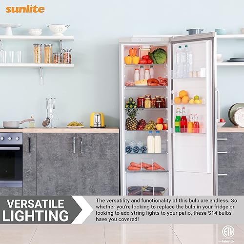 Miniatura 6 de Sunlite 41030-SU - Bombilla LED S14, 1 vatio (equivalente a 10 W), 50 lúmenes, base media (E26), no regulable, certificación ETL, blanco suave de