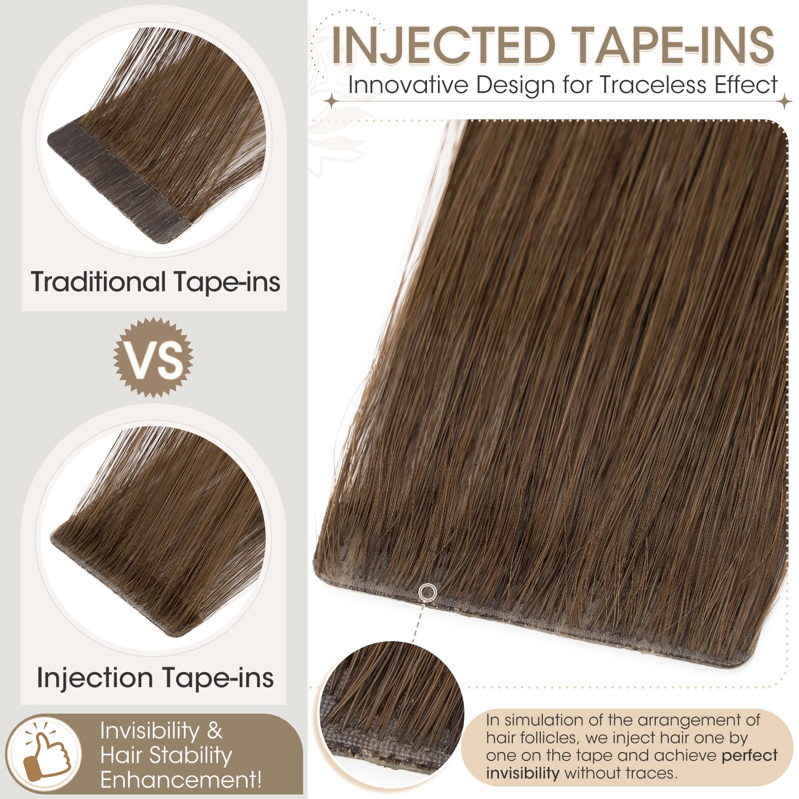 Elailite Injection Tape in Hair Extensions Human Hair - Image 2