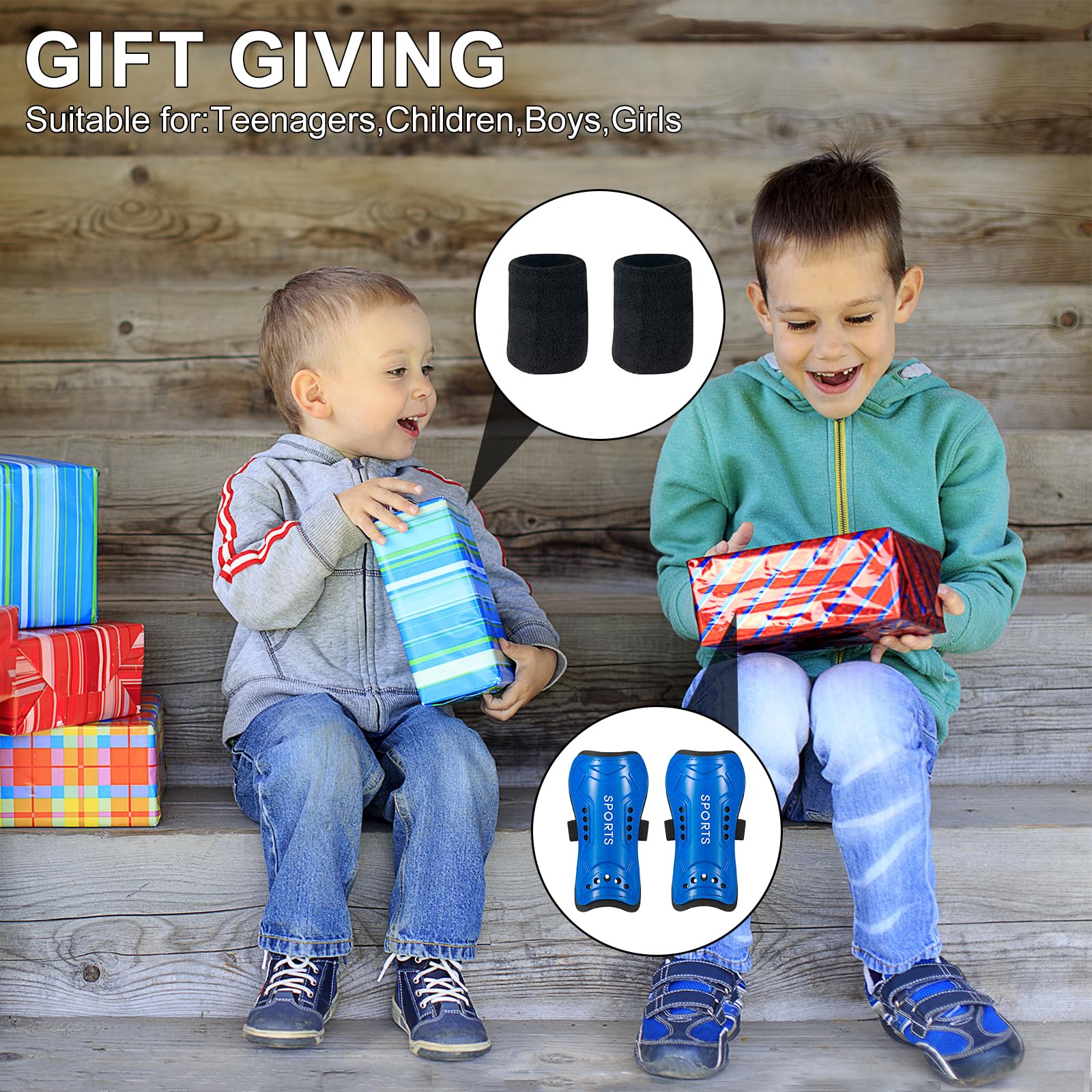 Parastinchi Calcio Bambino 2 Paia - Con Polsini, Leggeri E Traspiranti - Foto 9