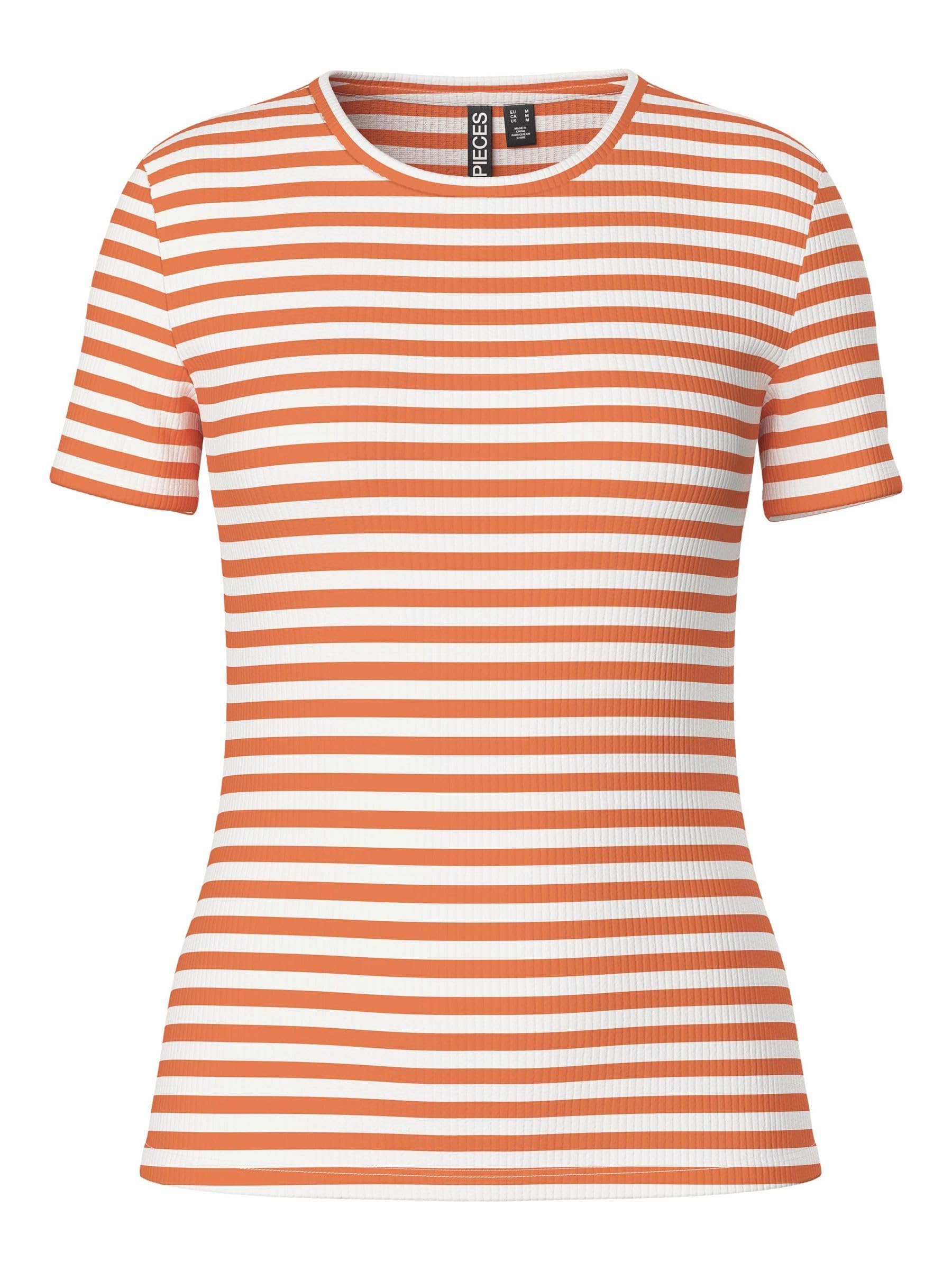 PIECES Pcruka SS Top Noos Bc, Mandarin Orange, XS