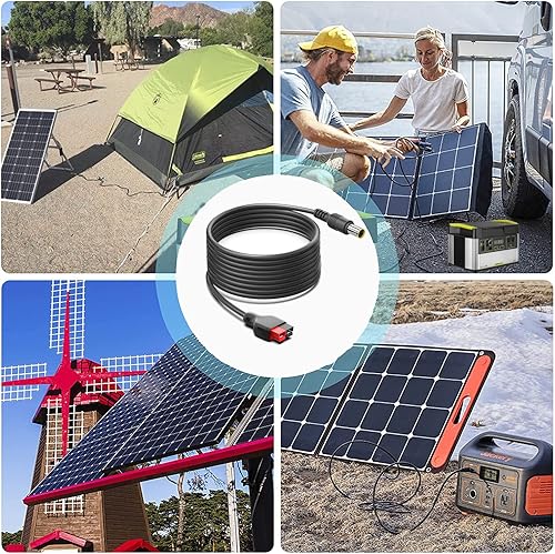Miniatura 7 de Anderson - Cable de extensión de 0.31 pies a 0.3 pulgadas, 14 AWG, adaptador de enchufe de alimentación CC de 0.315 in para panel solar, RV Goal