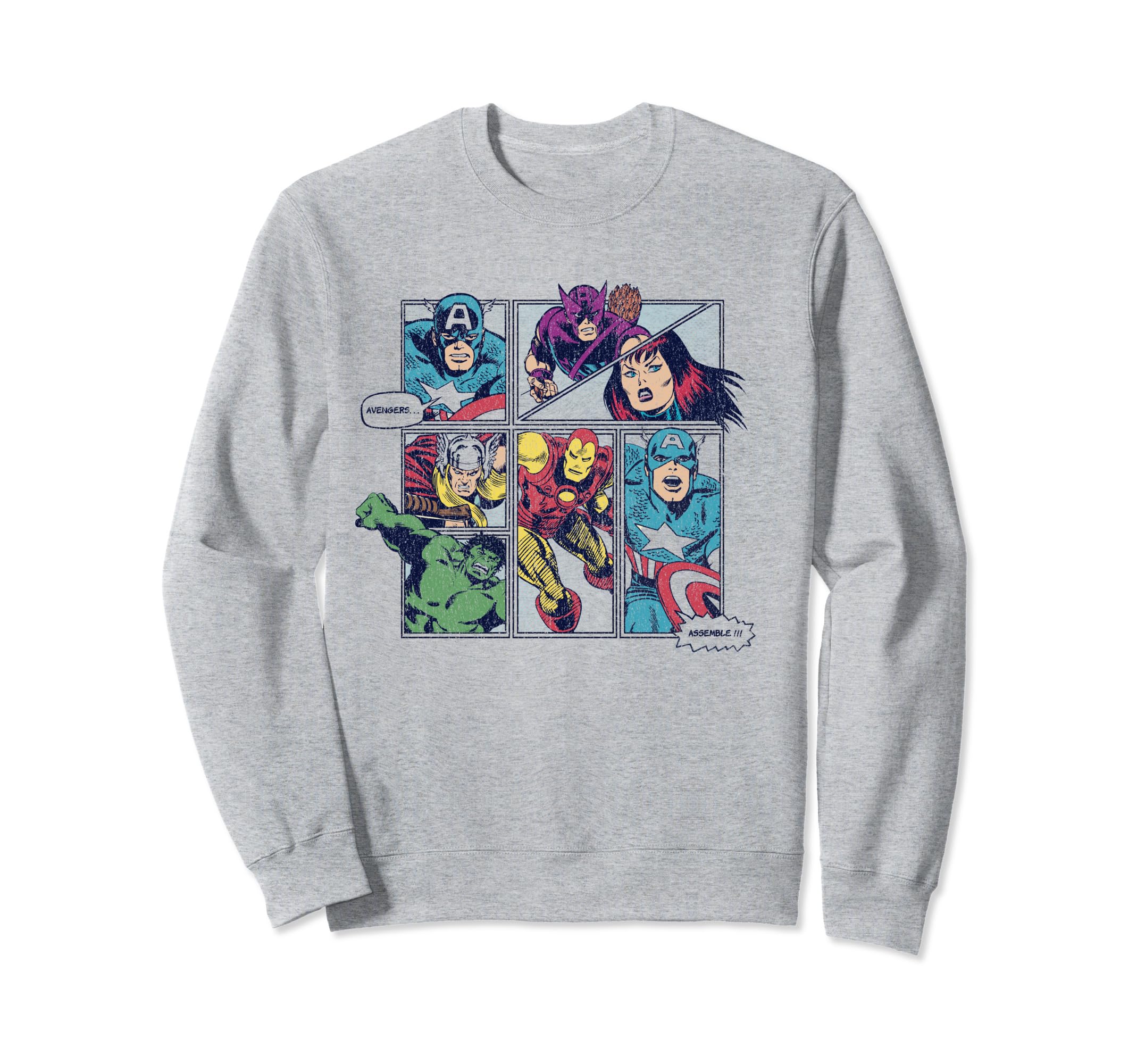 Sweat Marvel Avengers pull imprimé comics vintage vêtement geek rétro