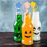 Vista 4 de Tapa de popote de 0.4 pulgadas para copa Stanley, 6 piezas de popote de silicona compatible con vaso de 30 y 40 onzas, punta de popote reutilizable