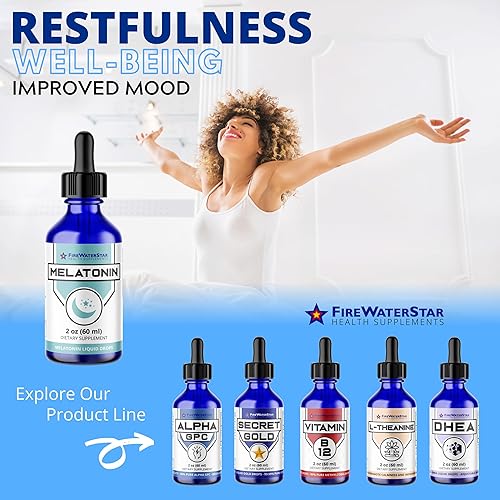 Miniatura 7 de FWS - Gotas de melatonina líquida para adultos y niños, 99% de melatonina bioactiva pura, orgánica, sin OMG, vegana, ingredientes mínimos,