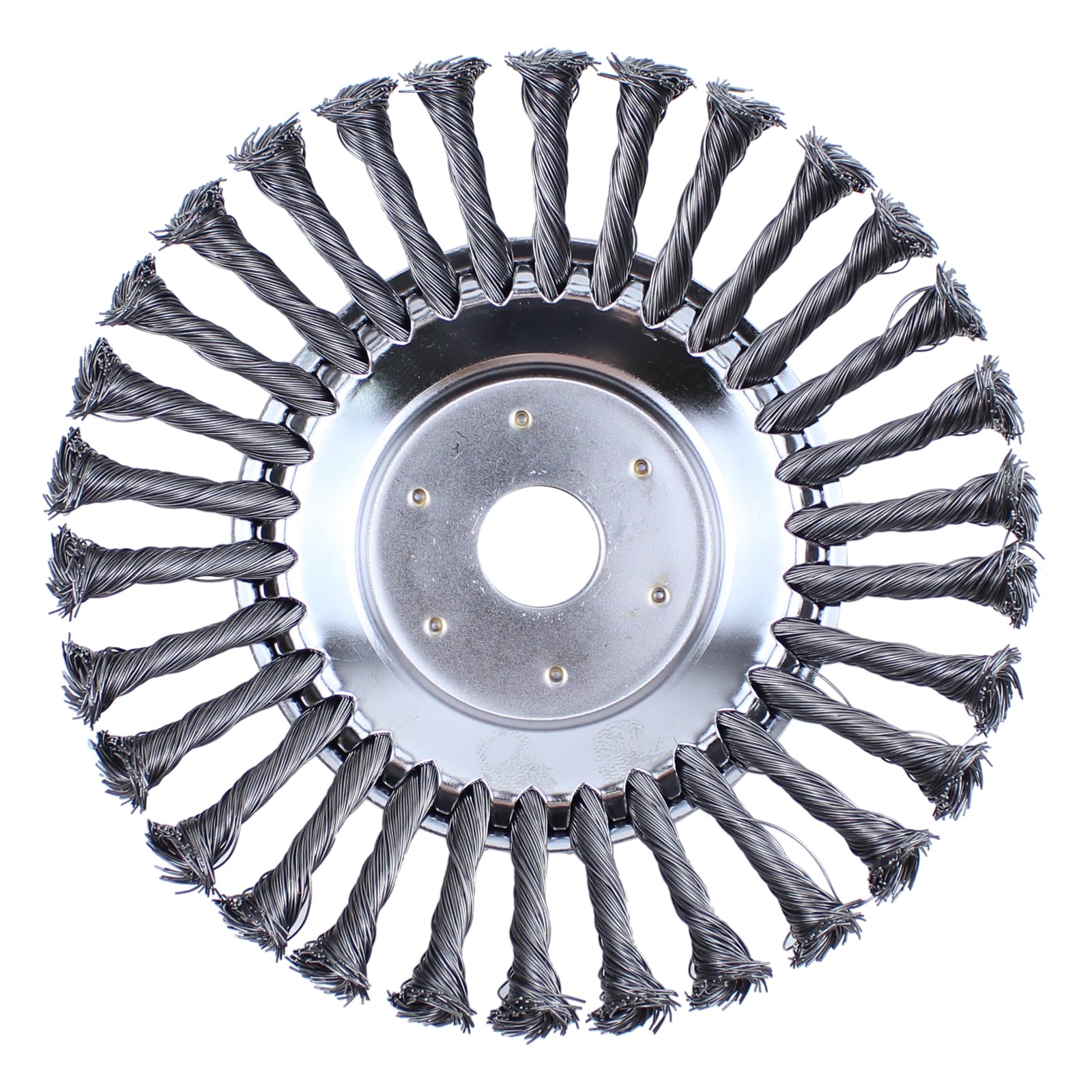 Unkrautbürste Wildkrautbürste Stahlbürste Kegelbürste 200 x 25,4 mm Bohrung Fugenbürste Stahldraht Bürsten weiche und gezopfte Drahtbürste für Rasentrimmer Motorsense Freischneider gegen Unkraut Moos