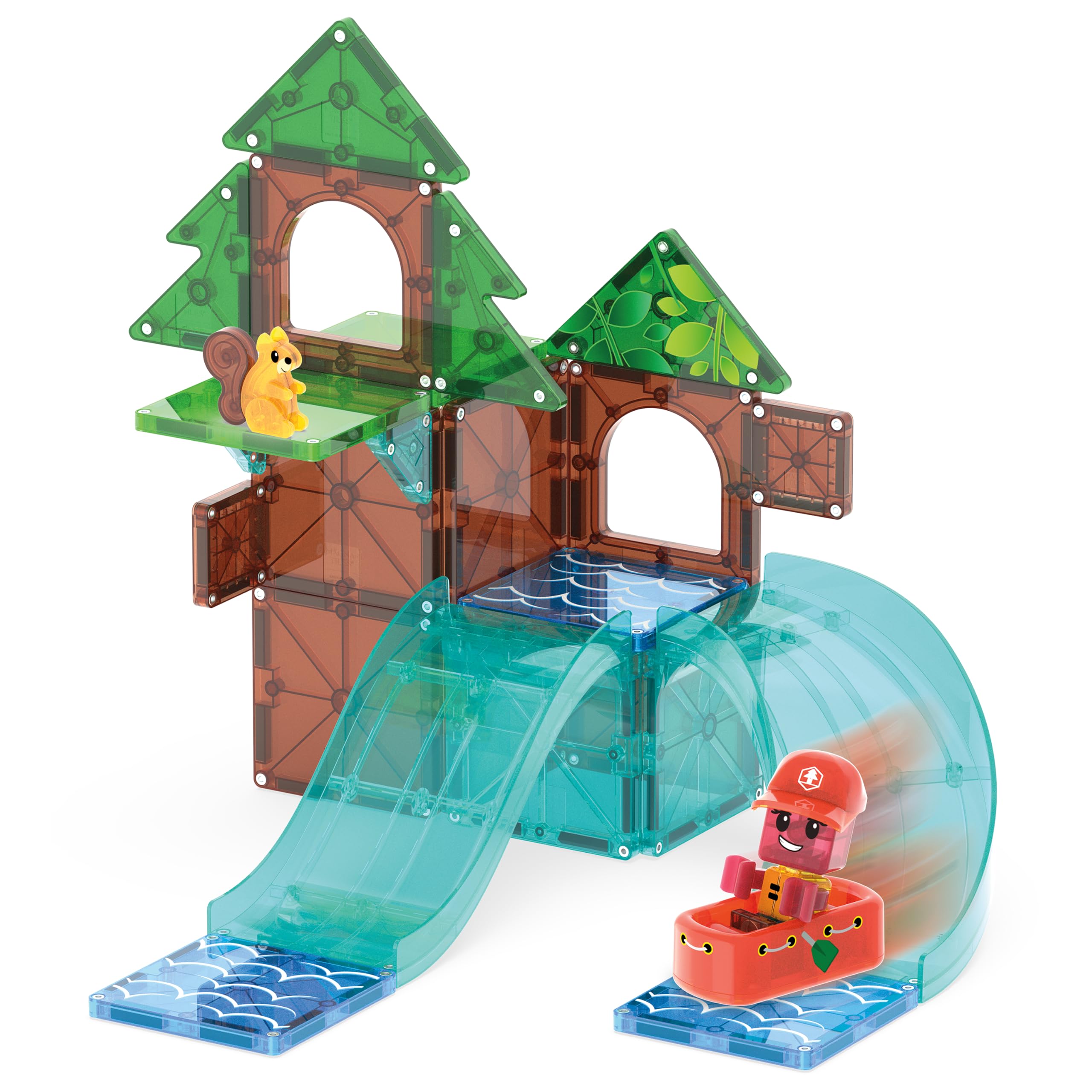 Magna-Tiles Raging Rapids - Set di costruzioni magnetiche da 27 pezzi, il marchio originale per costruzioni magnetiche