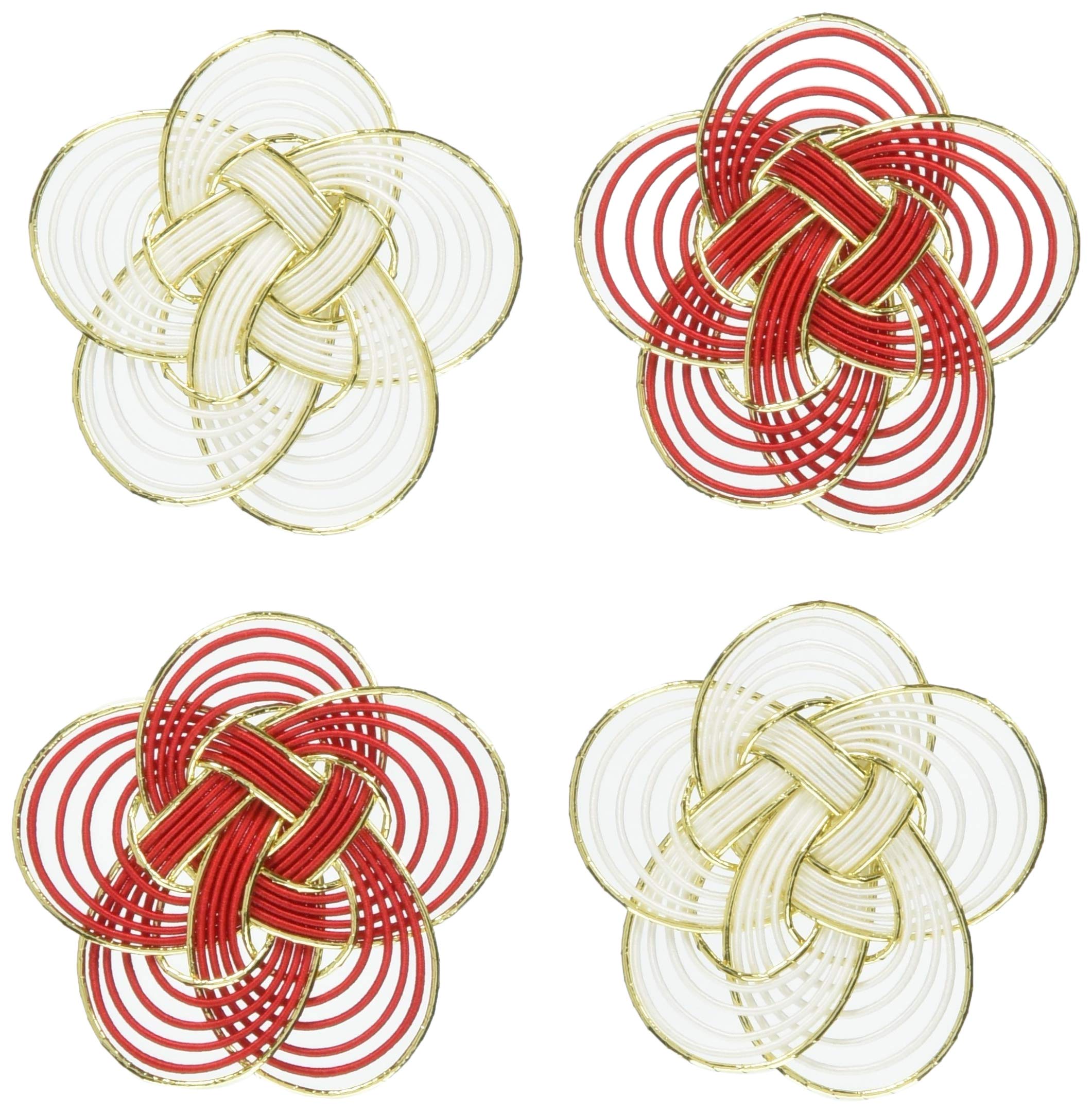Tokyodo Red and White Chirashi Ume Knot Φ5cm 4-Piece Set XJ000470-zzz : Toys & Games