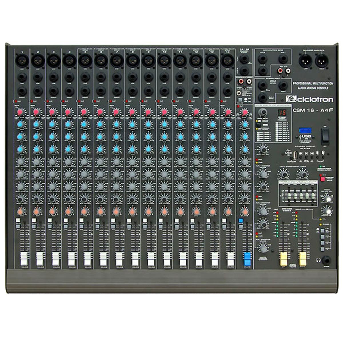 Mesa De Som Mixer 16 Canais E 4 Auxiliares Csm16a4f Ciclotron