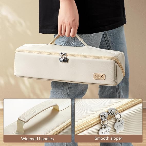 Veki Travel Storage Bag for Dyson Airstraight HT01, Off-White, 40×10×10cm