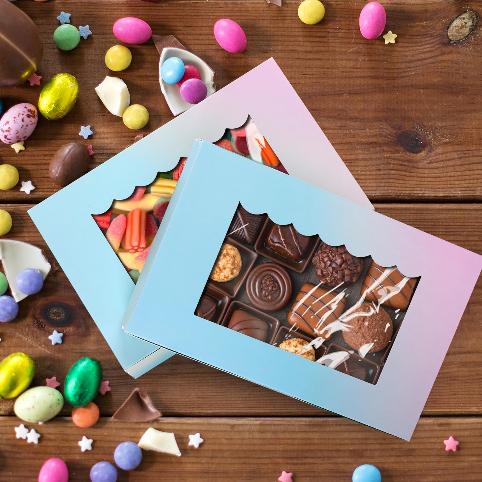 20 Pièces Paquets de Boîtes en Papier Kraft Brun avec Des Fenêtres Transparentes, 18 X 11 20 Pièces Paquets de Boîtes en Papier Kraft Brun avec Des Fenêtres Transparentes, 18 X 11