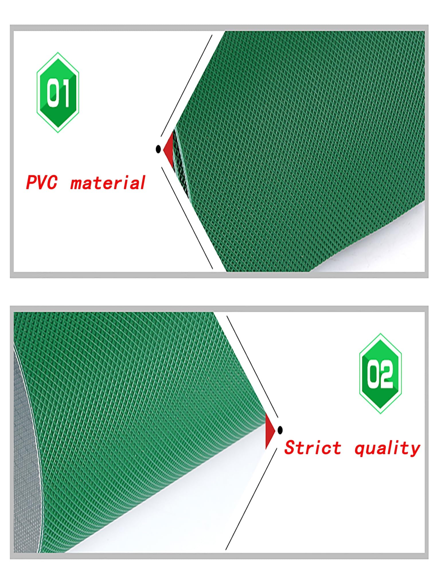 Cinghie di Trasporto industriali in PVC di Ricambio - Cinghie ecologiche per la movimentazione di Materiali per imballaggio, Trasporto e Linee di Produzione (25x140 cm / 9,8x55,1 Pollici) -