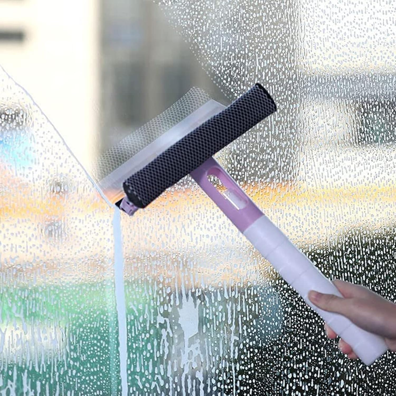 Shower Squeegees Window Cleaning Tool Double-Sided Removal Rod Window Cleaner Wiper Mop Wiper