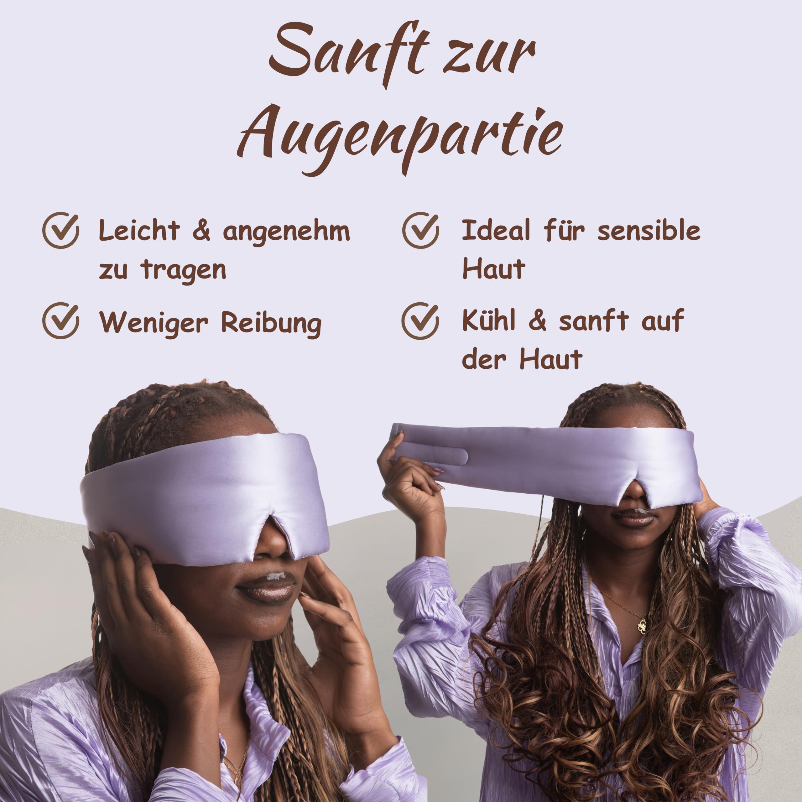Seiden Schlafmaske aus 100% Maulbeerseide (22 Momme) – 3D Augenmaske rutschfest, druckfrei und verstellbar, inkl. Seidenbeutel, für Frauen und Männer, zum Schlafen und Reisen