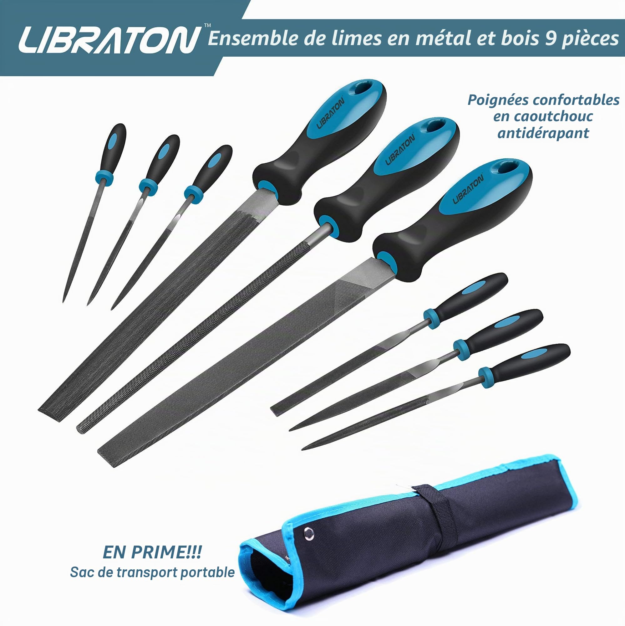 LIBRATON 9 Pièces Lime Métal, Limes à Aiguilles, Limes à Métaux