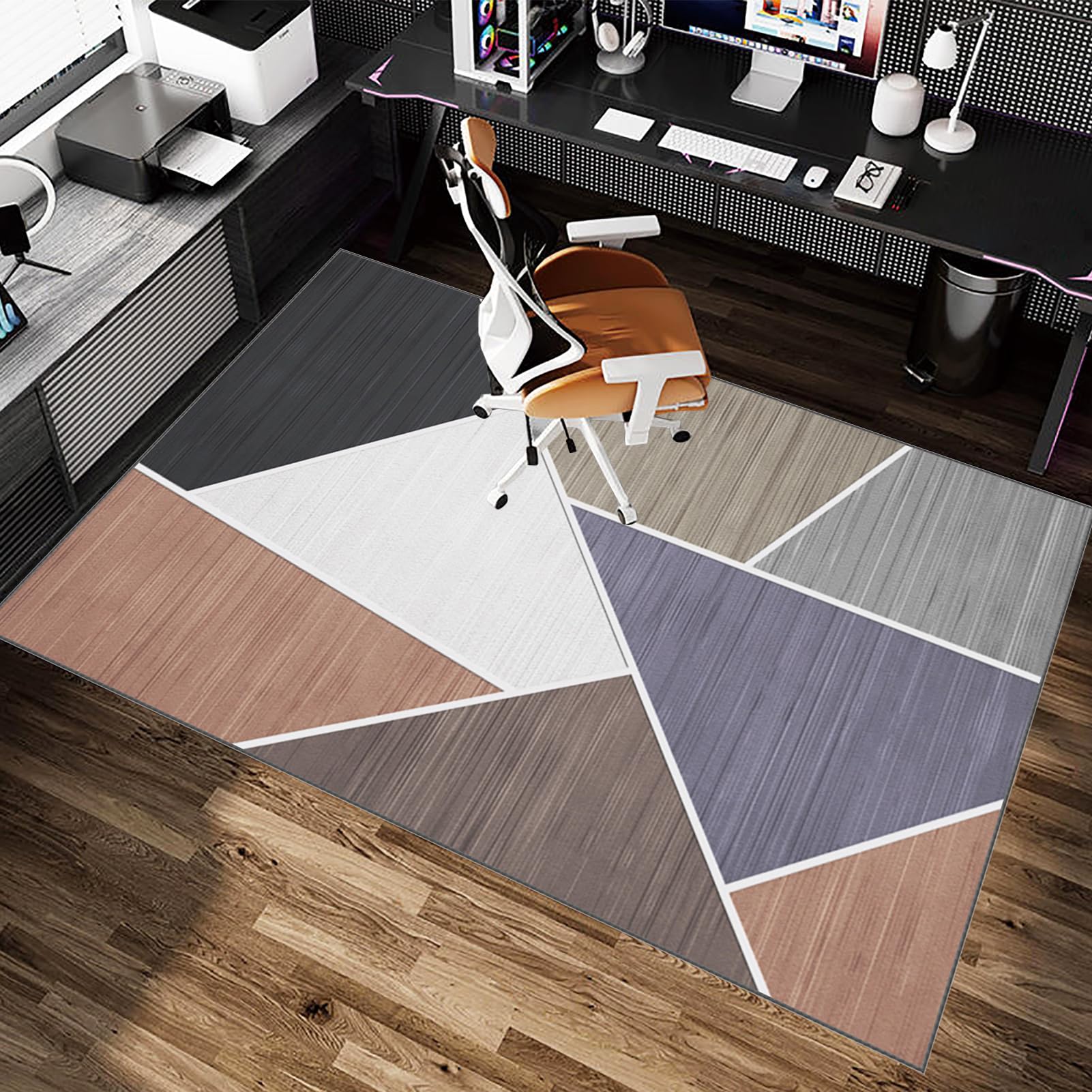 Alfombra de Suelo para Suelos Duros Laminado, Alfombrilla para Silla de Gaming Oficina, Alfombra Gaming Suelo, Alfombra para Silla de Oficina, Protector Suelo Silla Ruedas 100 x 120 cm