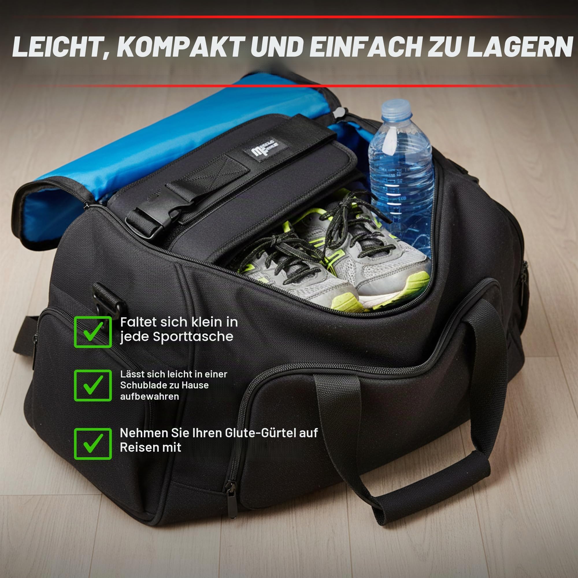 Hip Thrust Gürtel für Hantel- und Kettlebell-Gewichte, Booty Belt für Hüftübungen, Glute Bridge und Core Training, stabiler Lastgürtel bis 30 kg je Seite, verstellbar für Damen und Herren