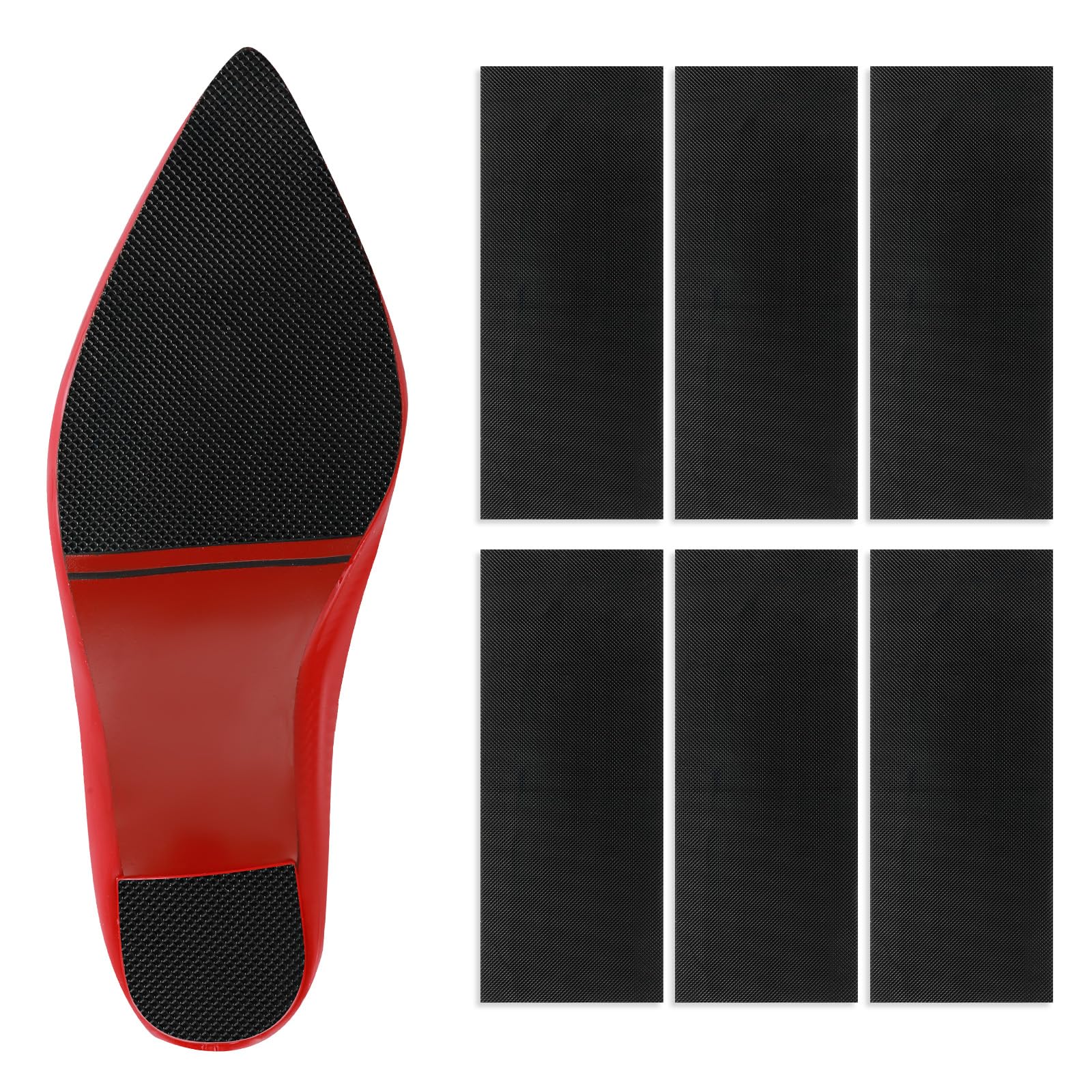 6 Pcs Shoe Sole Protectors for Bottom of Shoes Non-Slip Rubber Shoe Bottom Grip Pads Stickers Self Adhesive Shoe Sole Pads Protector Shoes Cushion for High-Heels Leather Shoes for Women Men