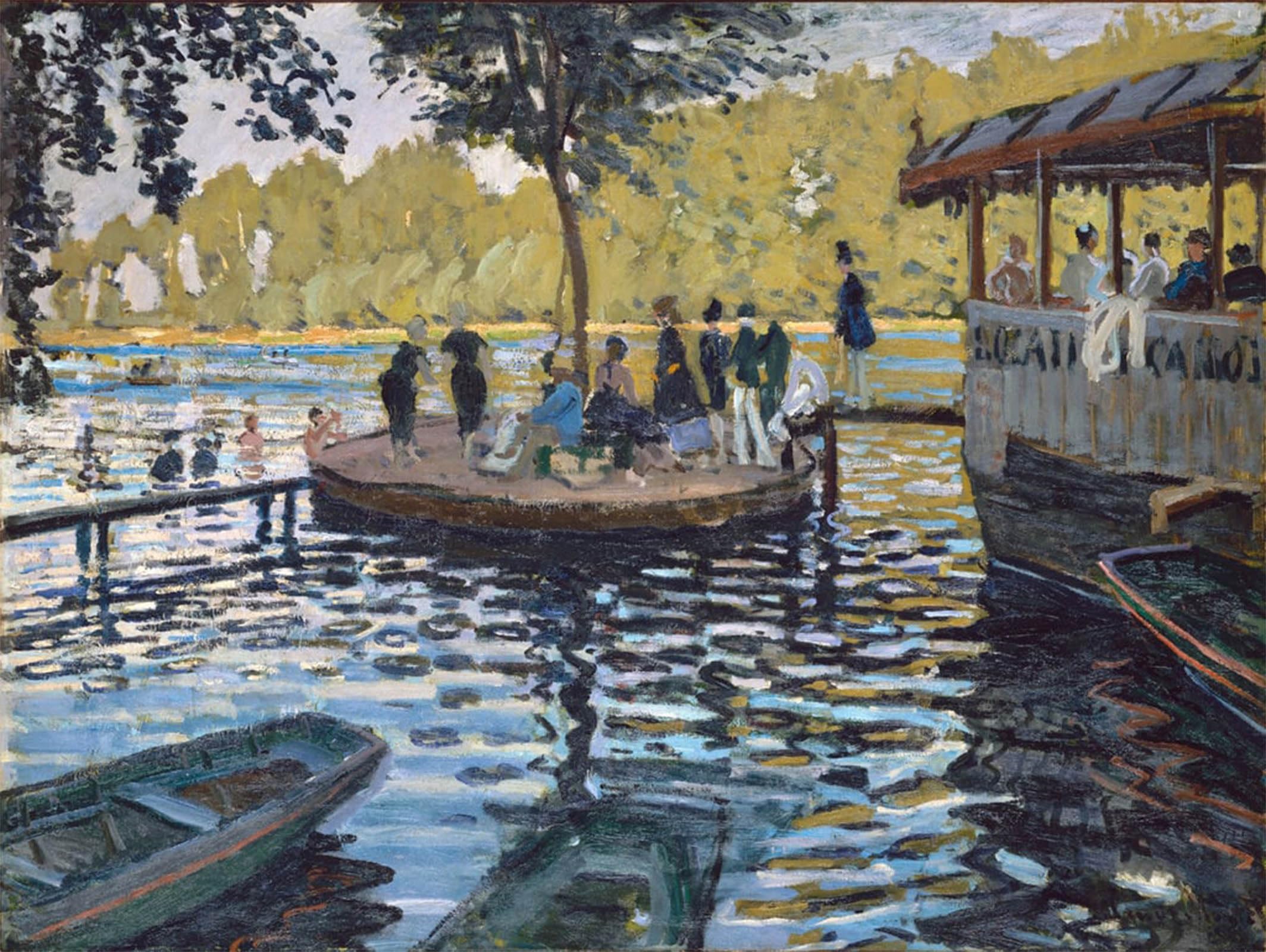 POSTERIIk Famous Modern Artwork Art Mural La Grenouillere by Claude Monet Oil Paintings Pictures for Home Decor 60x90cm