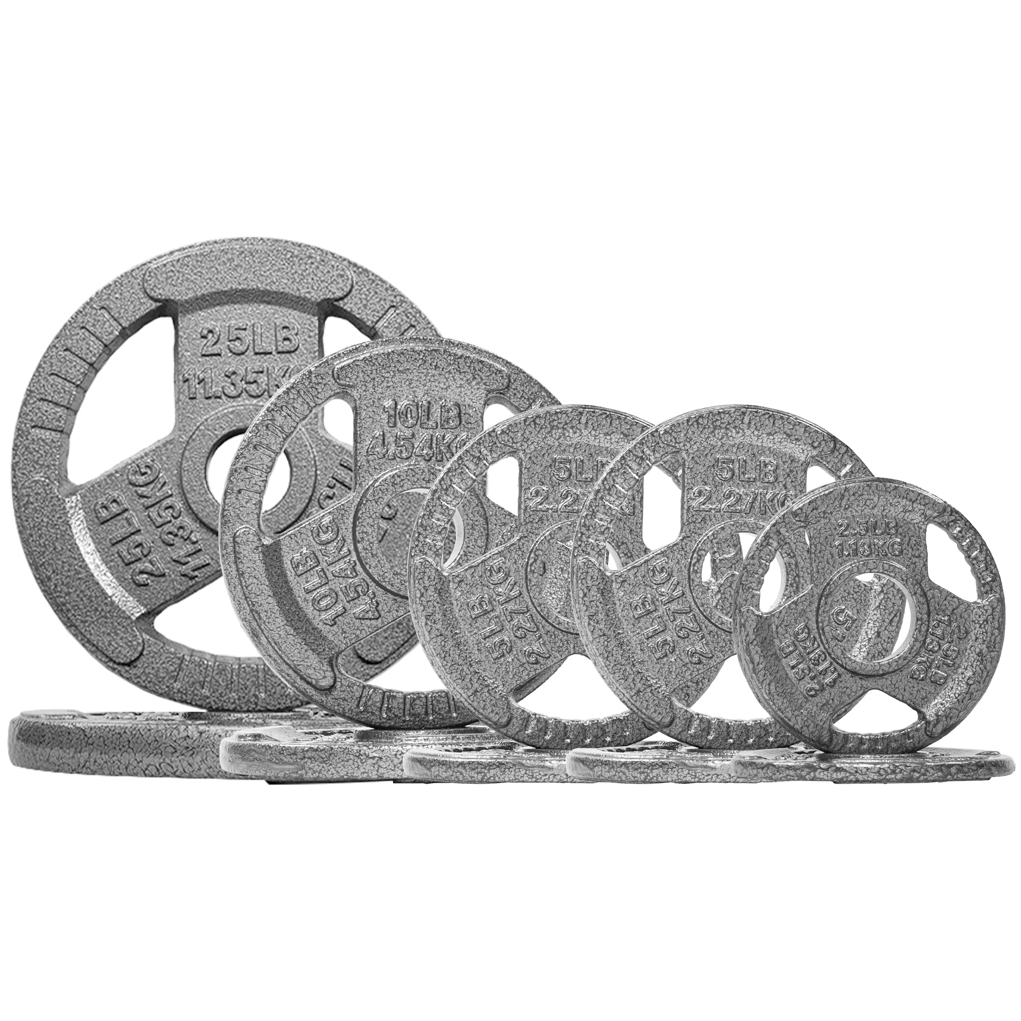 Photo 1 of ***PARTIAL SET - PRICE ADJUSTED*** Fitvids Barbell 2-Inch Olympic Cast Iron Plate Weight Set 95 Pounds, Black